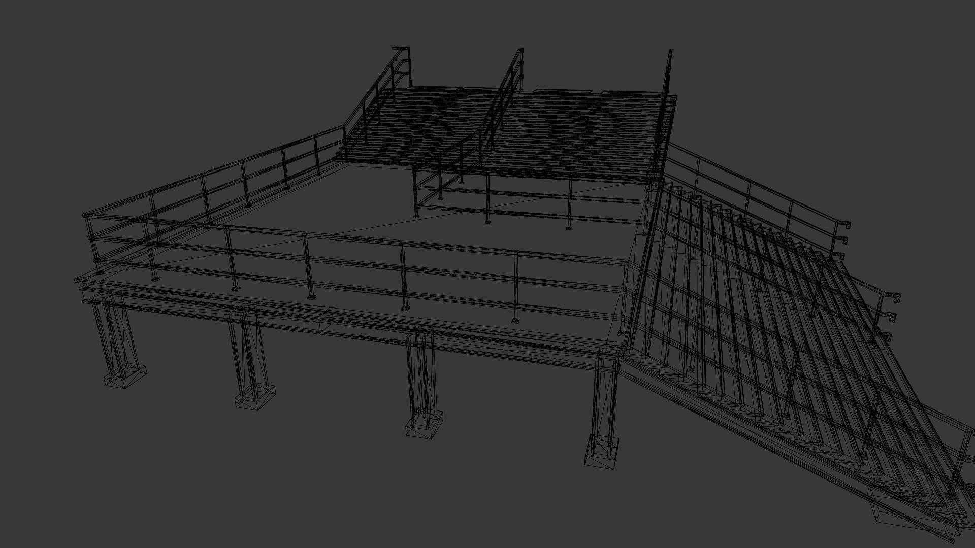 Stair 3D Model Low-poly 3D model_11