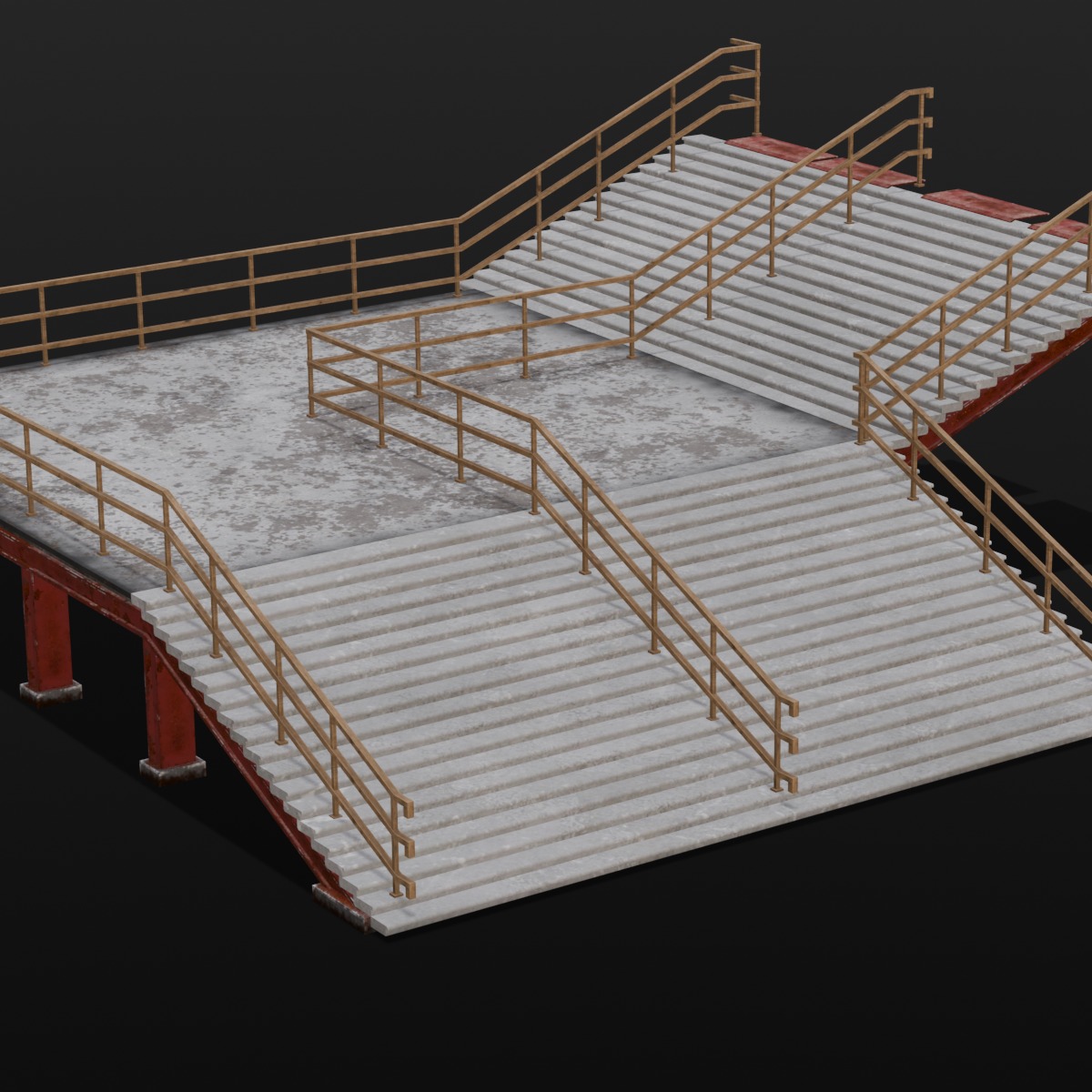 Stair 3D Model Low-poly 3D model_7