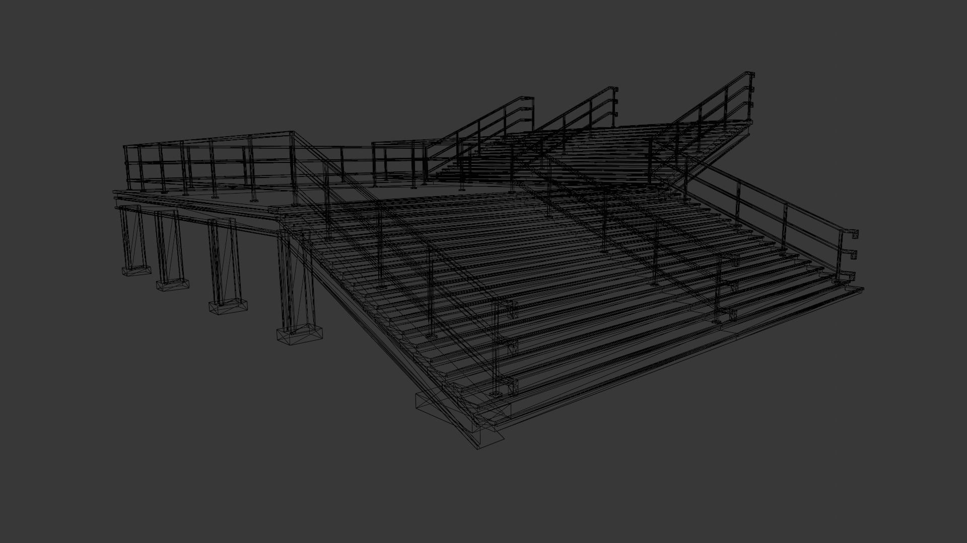 Stair 3D Model Low-poly 3D model_9