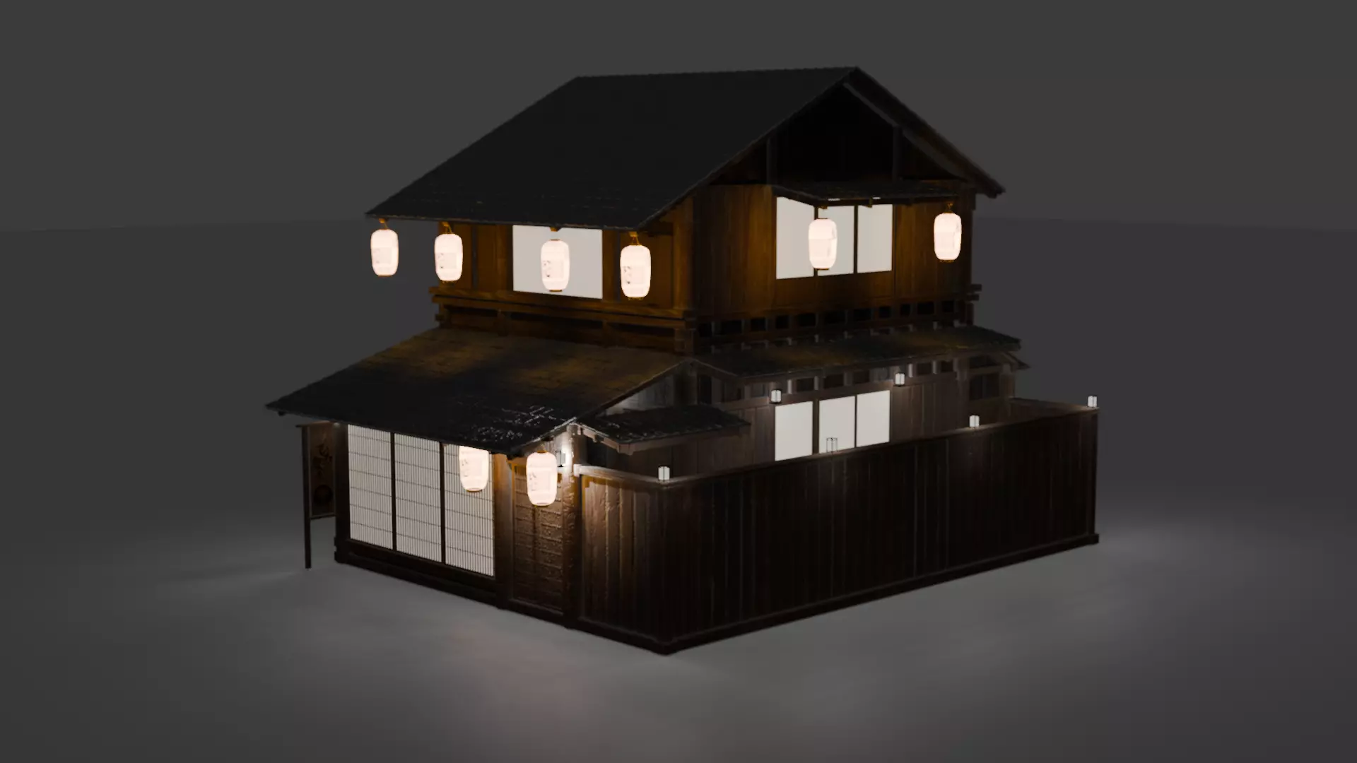 House 2 - Realistic Japan style house - 4K Resolution texture Free low-poly 3D model