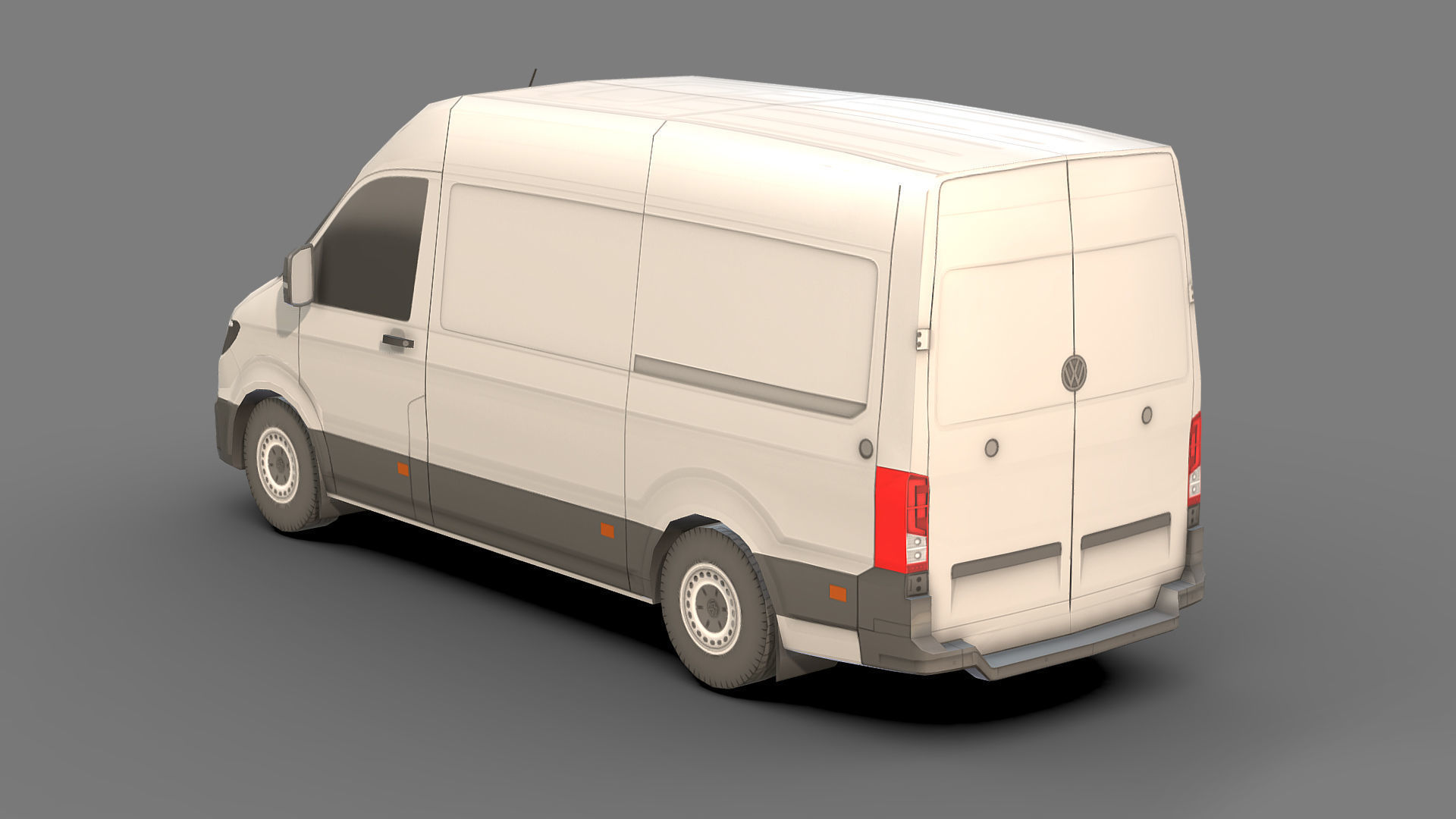 Low-poly Volkswagen Crafter 3D Models Low-poly 3D model_2