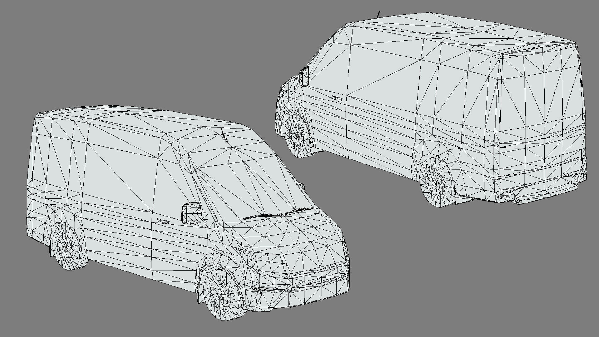 Low-poly Volkswagen Crafter 3D Models Low-poly 3D model_4