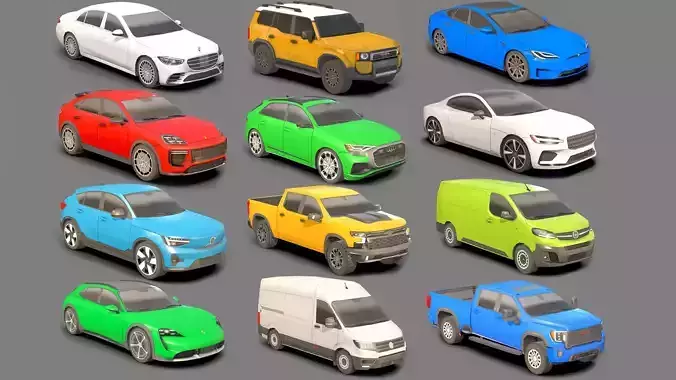 Car Pack 12 low-poly