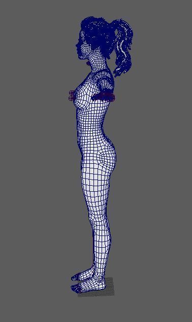 Rihanna Character  Low-poly 3D model_24