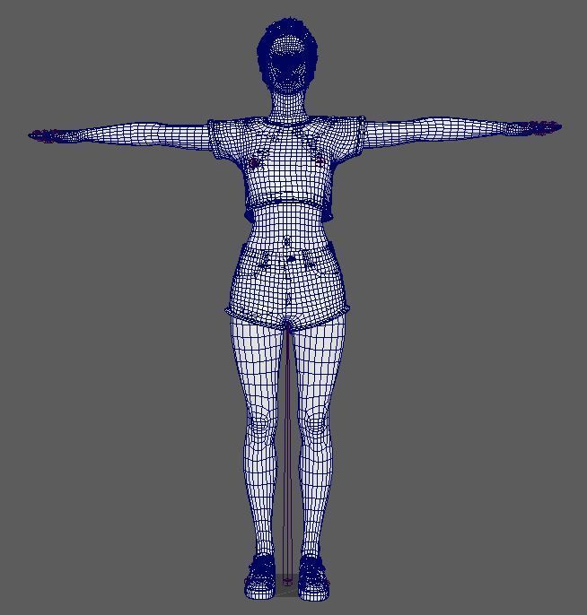 Rihanna Character  Low-poly 3D model_21