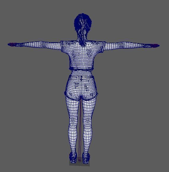 Rihanna Character  Low-poly 3D model_22