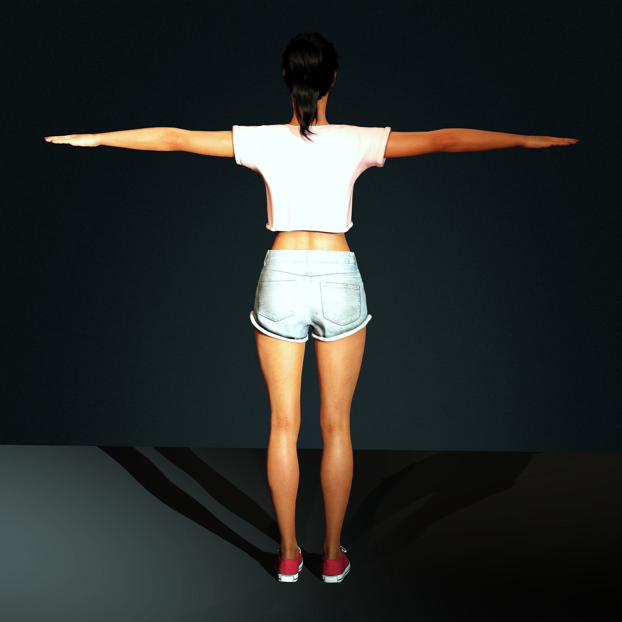 Rihanna Character  Low-poly 3D model_13