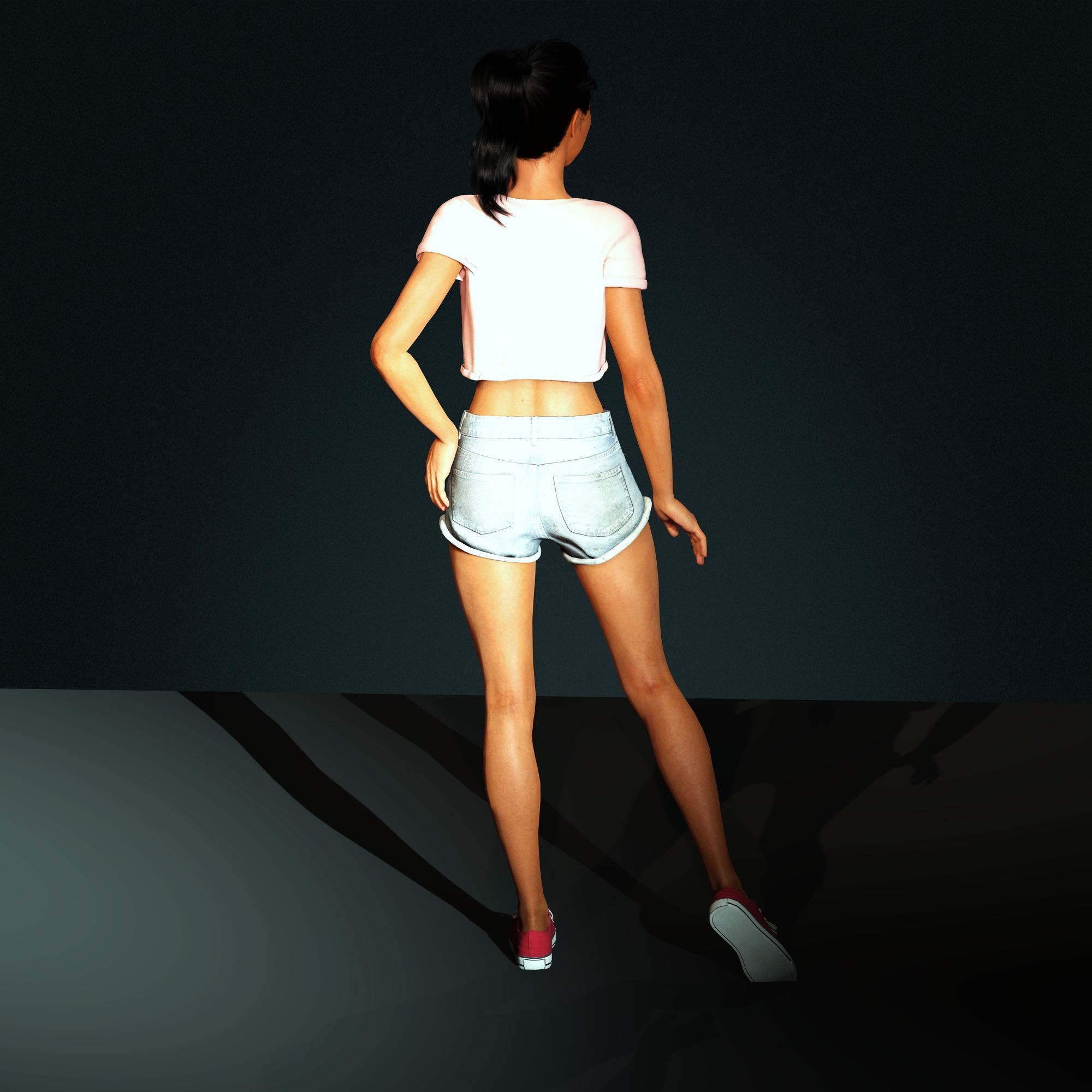 Rihanna Character  Low-poly 3D model_18