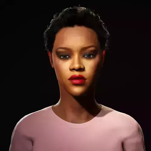 Rihanna Character  Low-poly 3D model