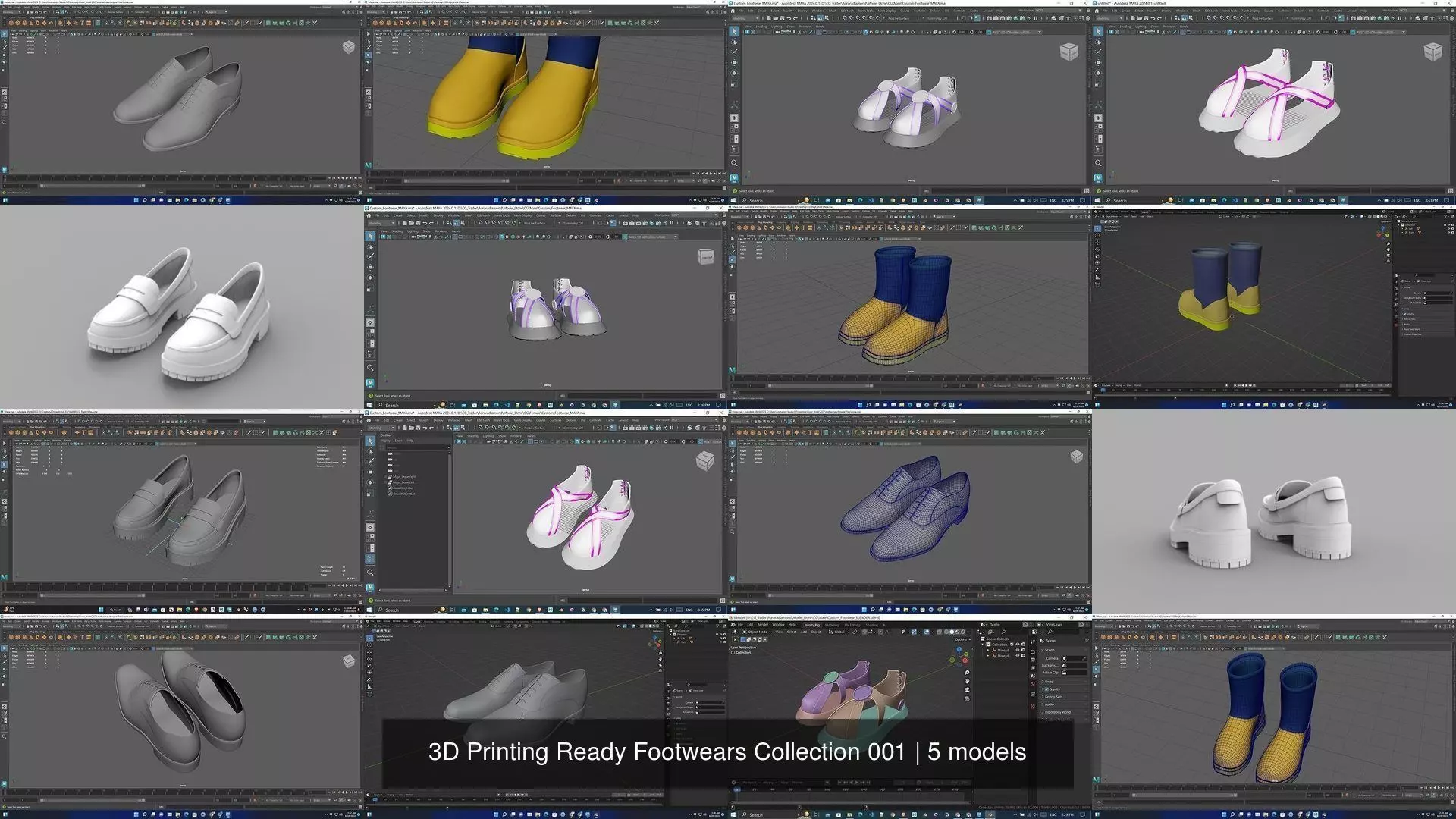 3D Printing Ready Footwears Collection 001 _0