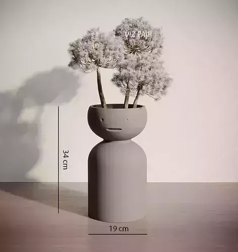 3D Printed 03 Vase for flowers 3D print model 3D print model