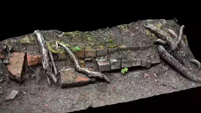 ancient ruins steps arch-element photogrammetry
