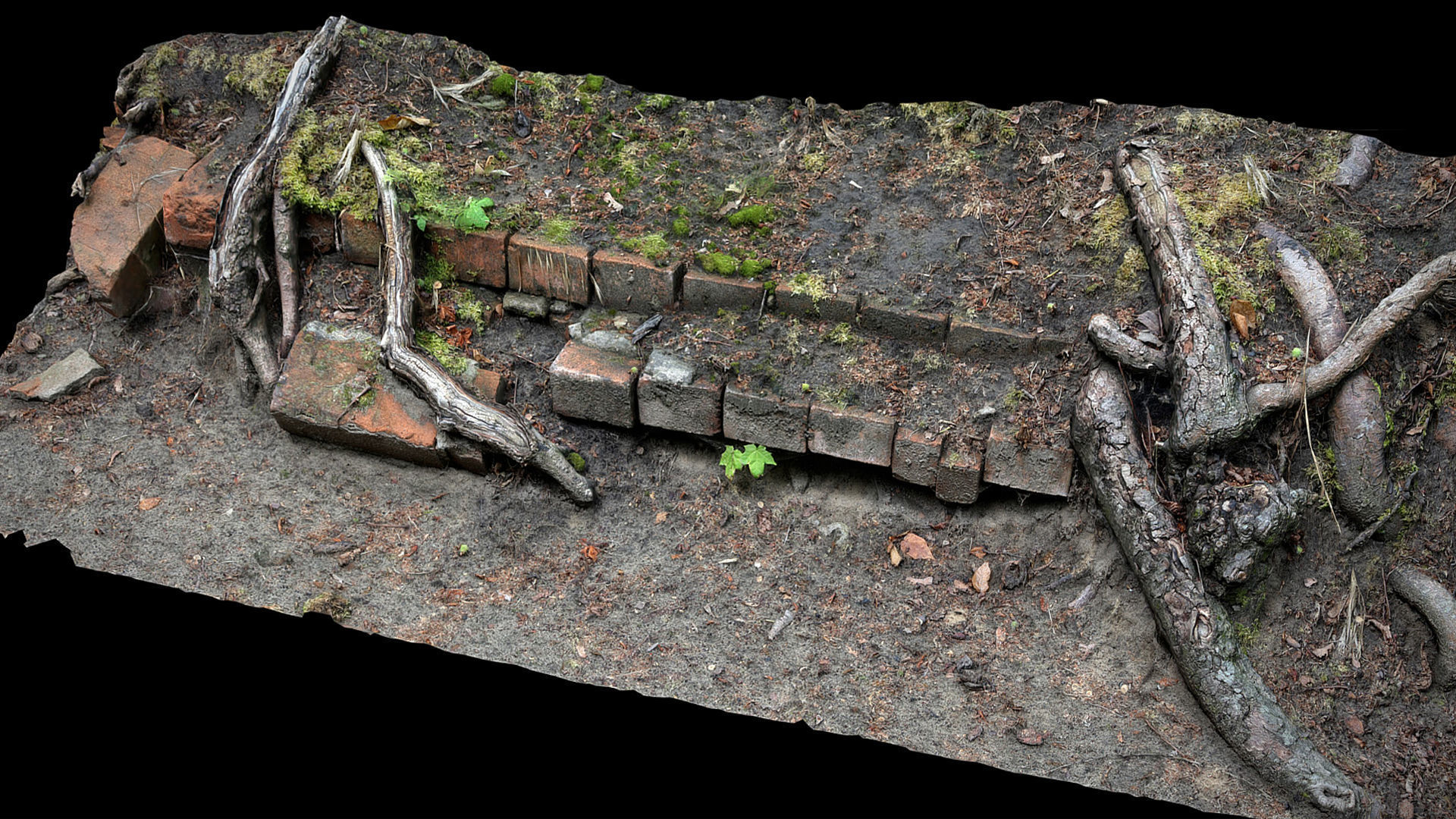 ancient ruins steps arch-element photogrammetry Low-poly 3D model_2