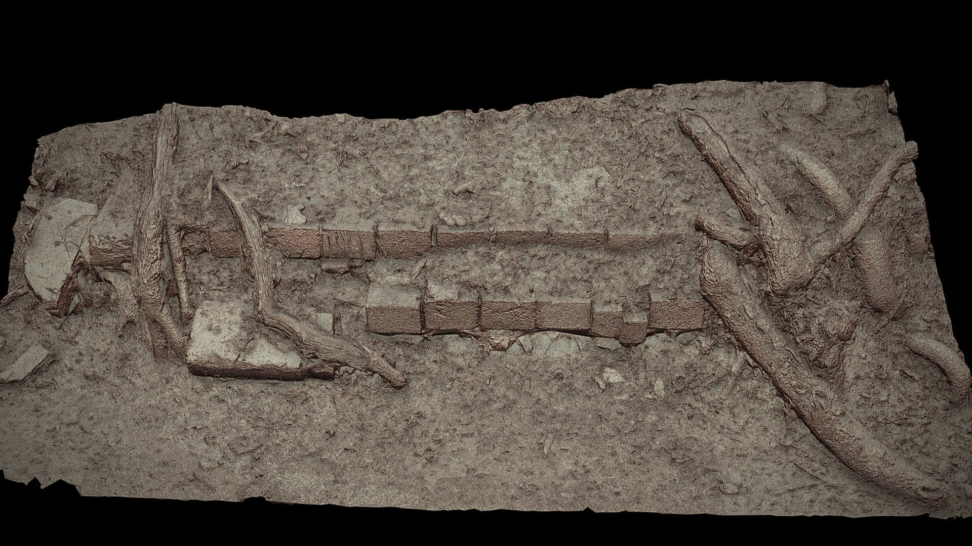 ancient ruins steps arch-element photogrammetry Low-poly 3D model_4