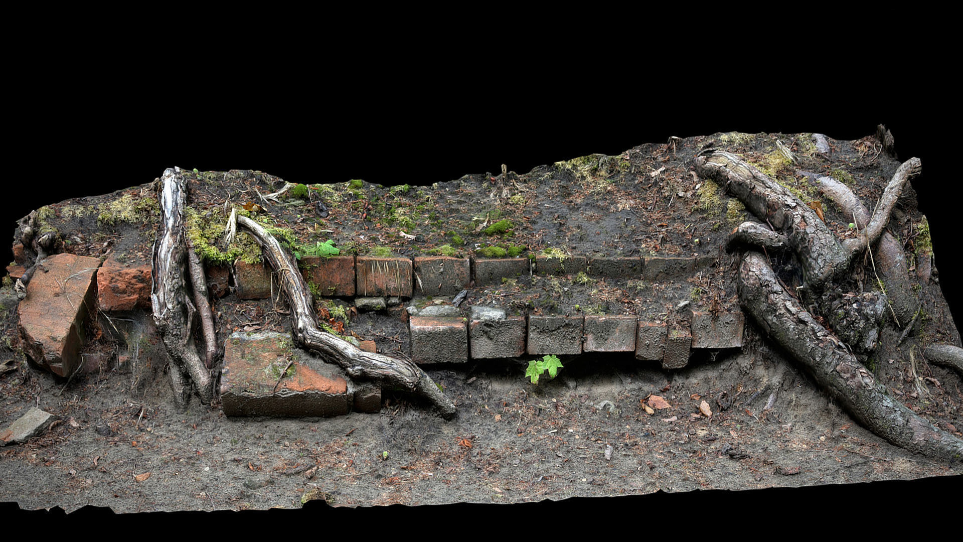 ancient ruins steps arch-element photogrammetry Low-poly 3D model_1