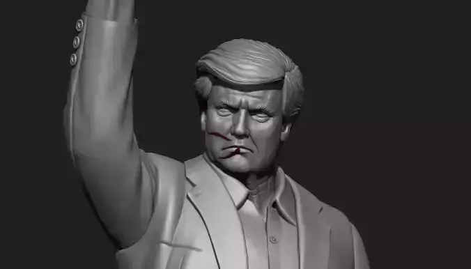 Donald trump Fight Figure  3D print model