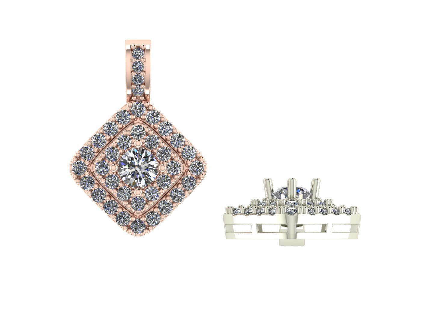 DIAMOND PENDANT 1 3D print model_1