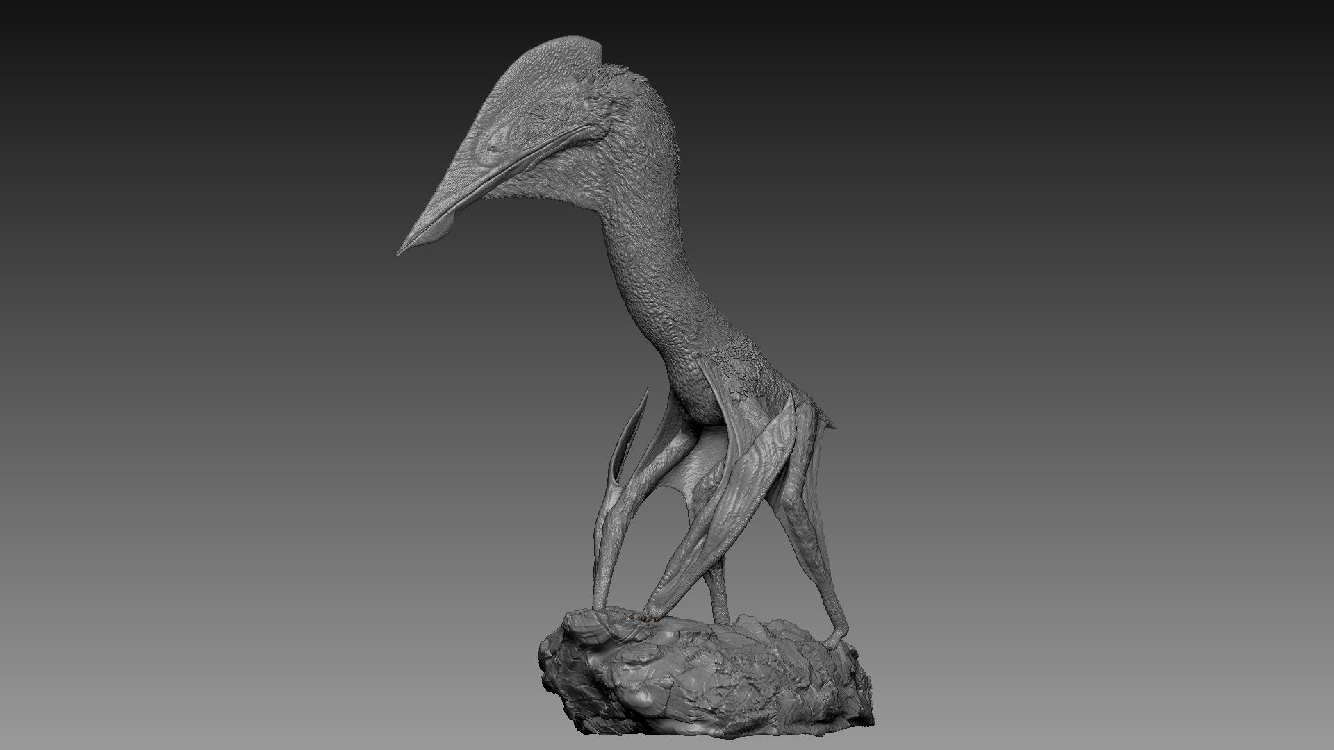 Hatzegopteryx thambema for 3D printing 1-35 presupported 3D print model_1