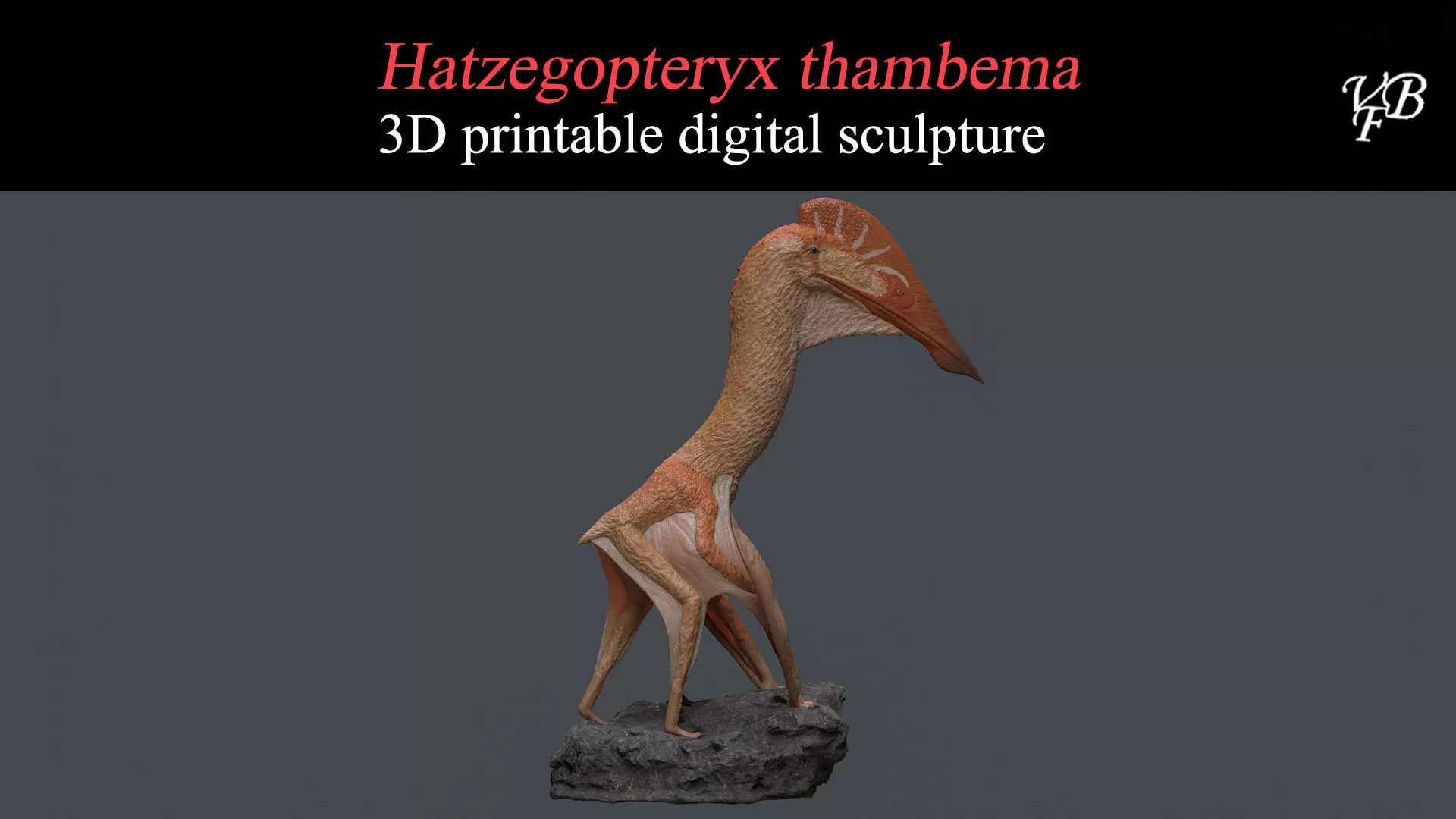Hatzegopteryx thambema for 3D printing 1-35 presupported 3D print model_0