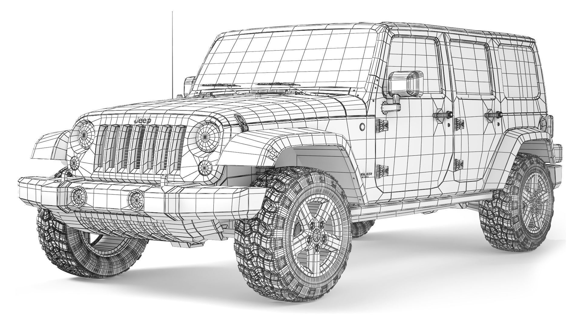 Jeep Wrangler Unlimited 2008 3D model_8