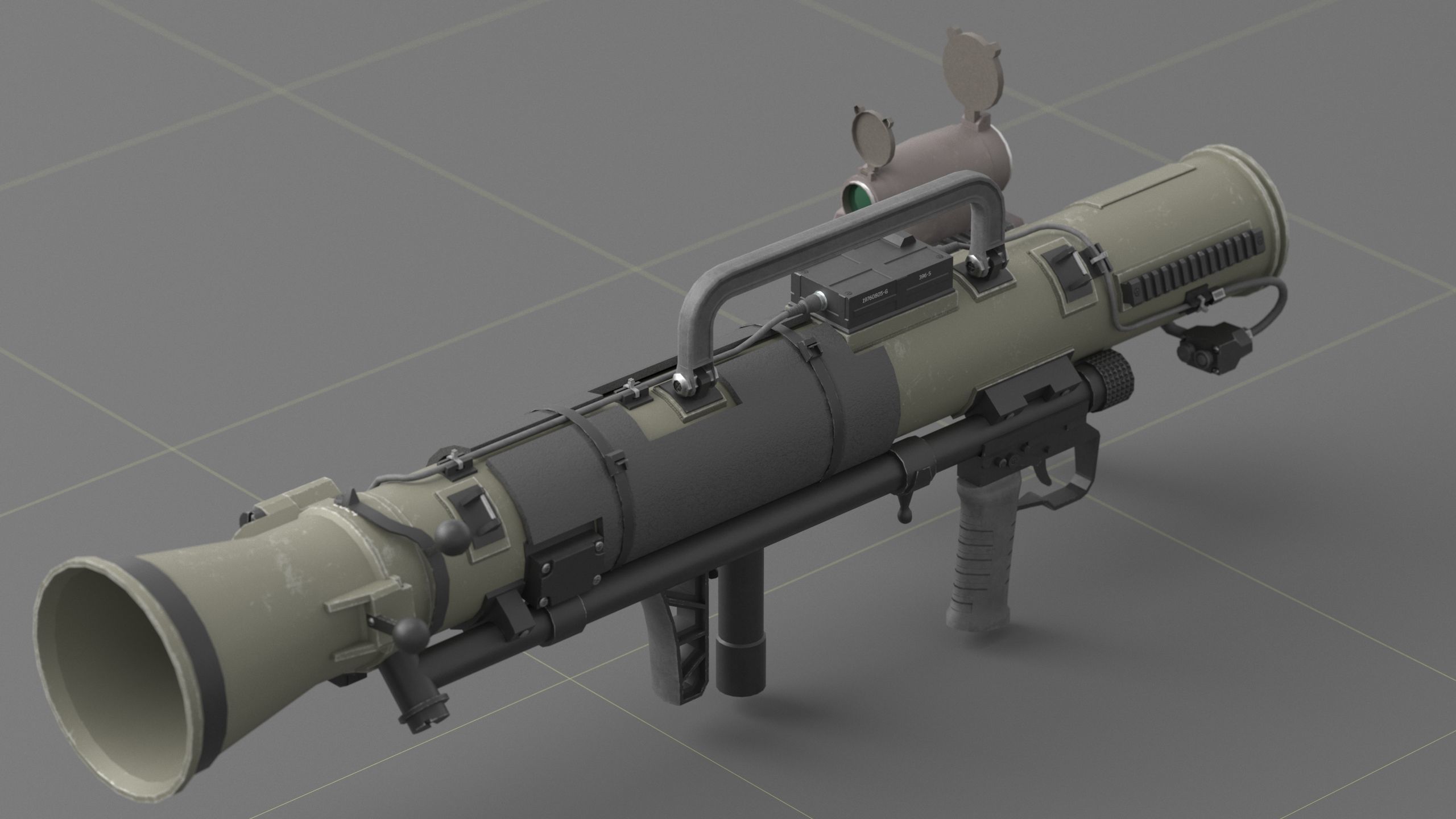 Carl Gustavf- M4 - Recoilless Rifle Low-poly 3D model_23