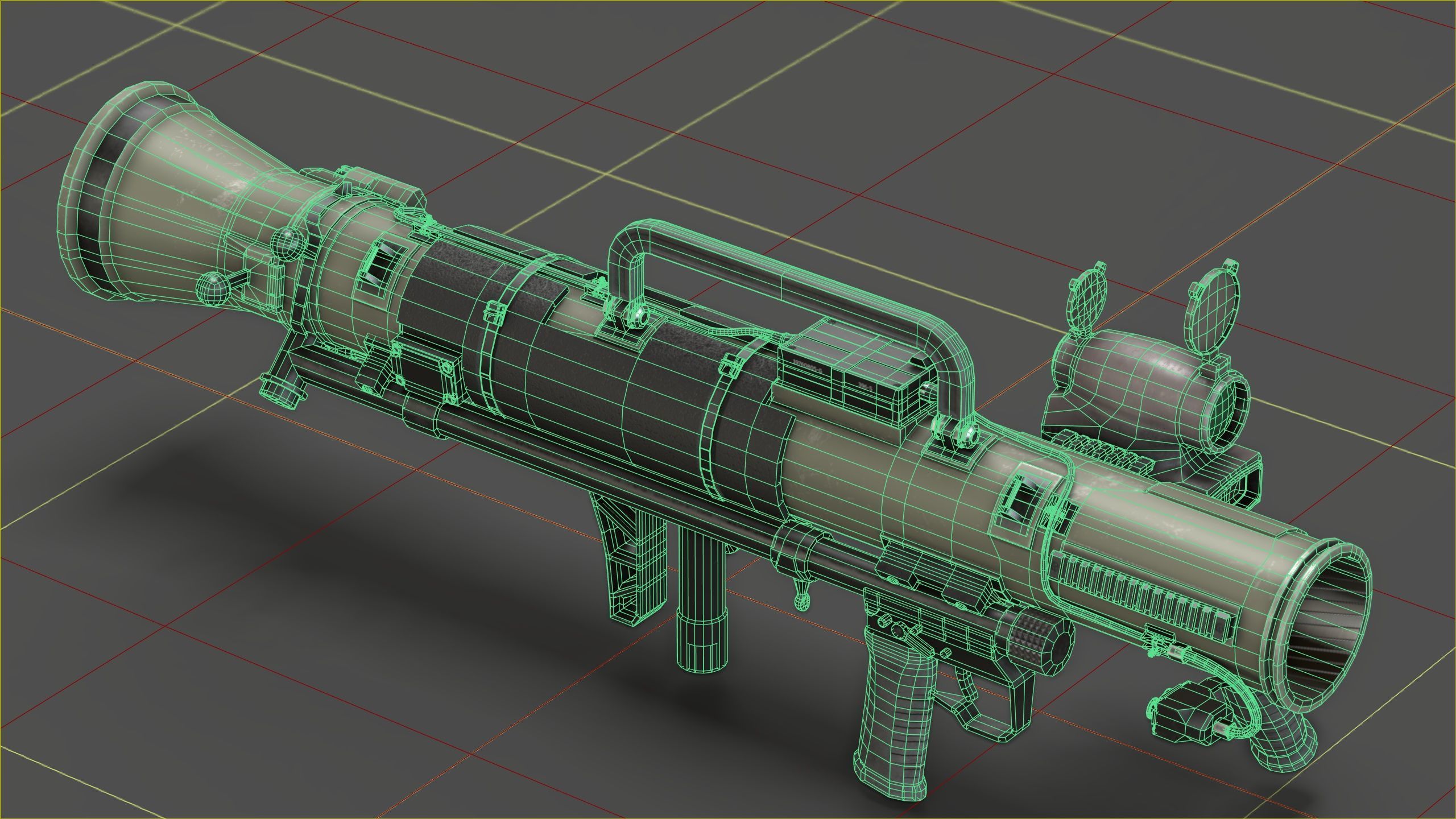 Carl Gustavf- M4 - Recoilless Rifle Low-poly 3D model_9
