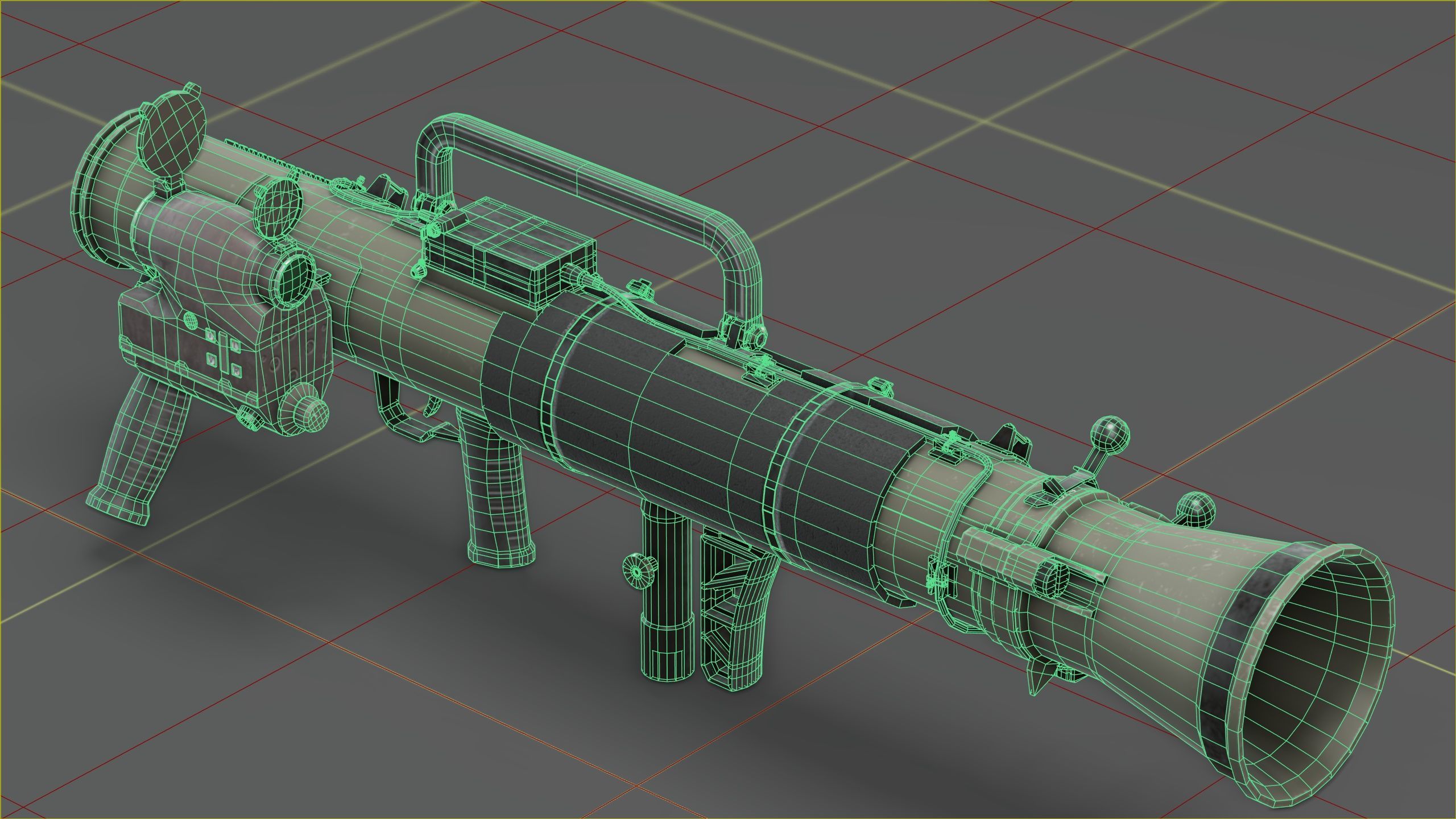 Carl Gustavf- M4 - Recoilless Rifle Low-poly 3D model_5