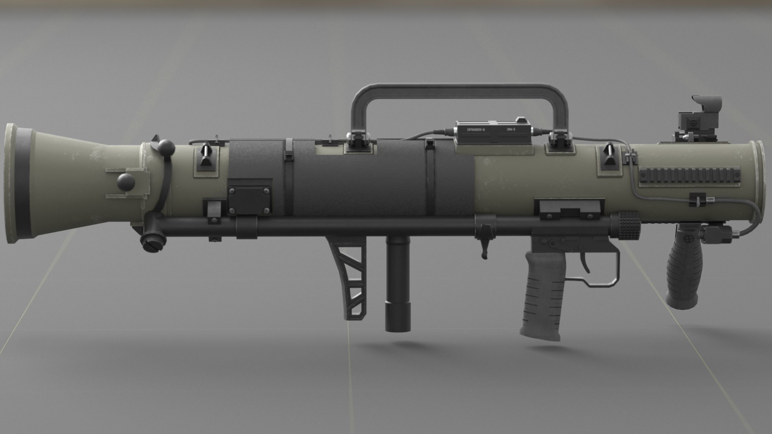 Carl Gustavf- M4 - Recoilless Rifle Low-poly 3D model_33