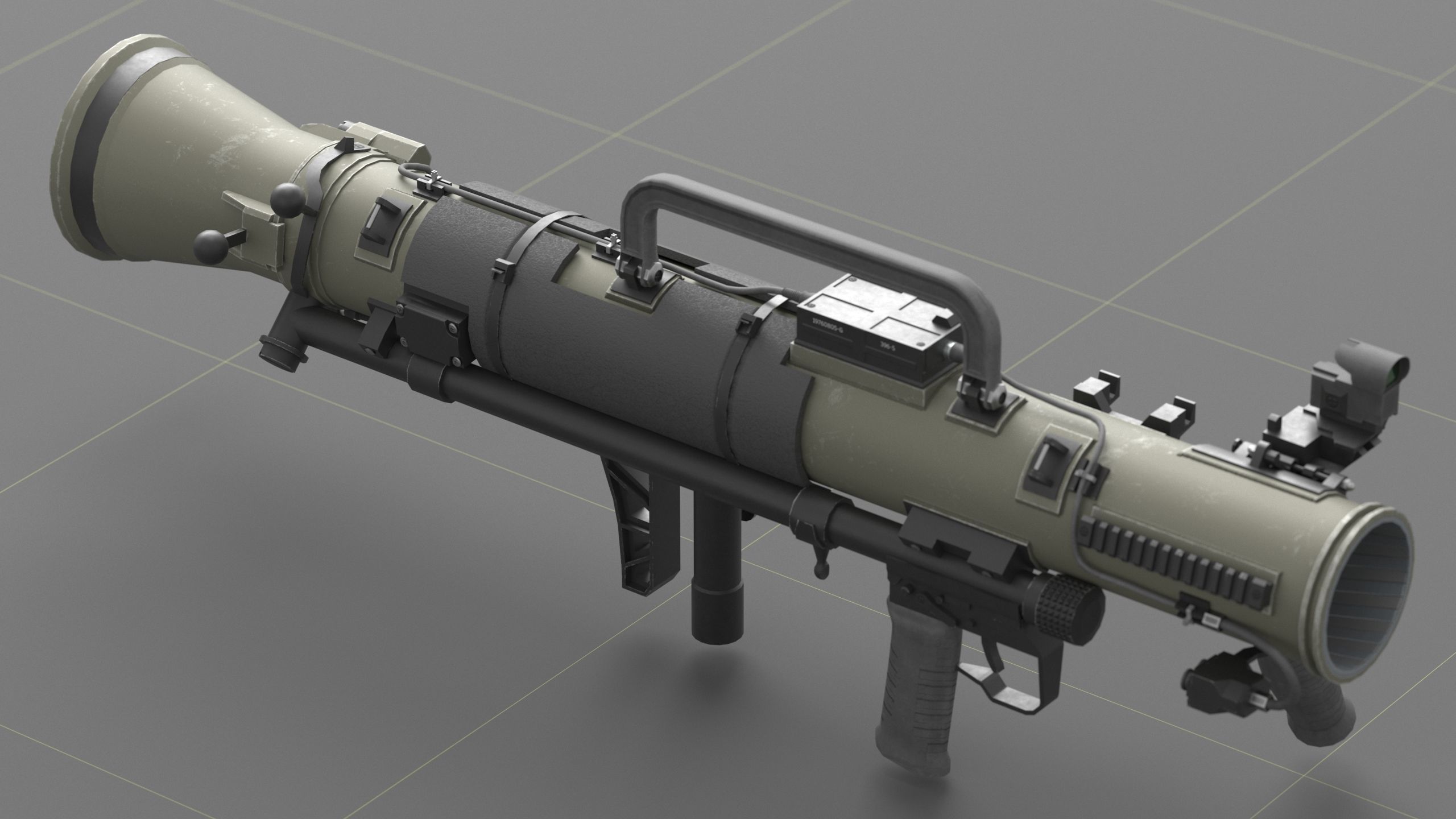 Carl Gustavf- M4 - Recoilless Rifle Low-poly 3D model_25