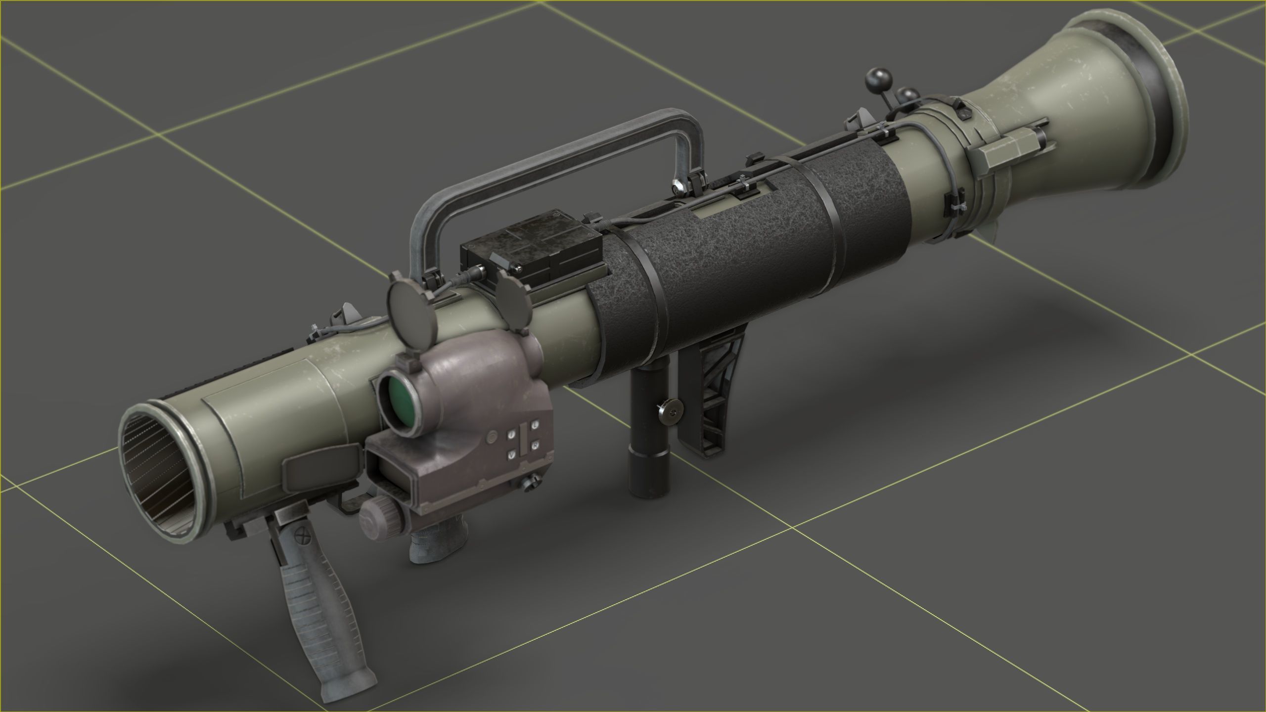 Carl Gustavf- M4 - Recoilless Rifle Low-poly 3D model_2