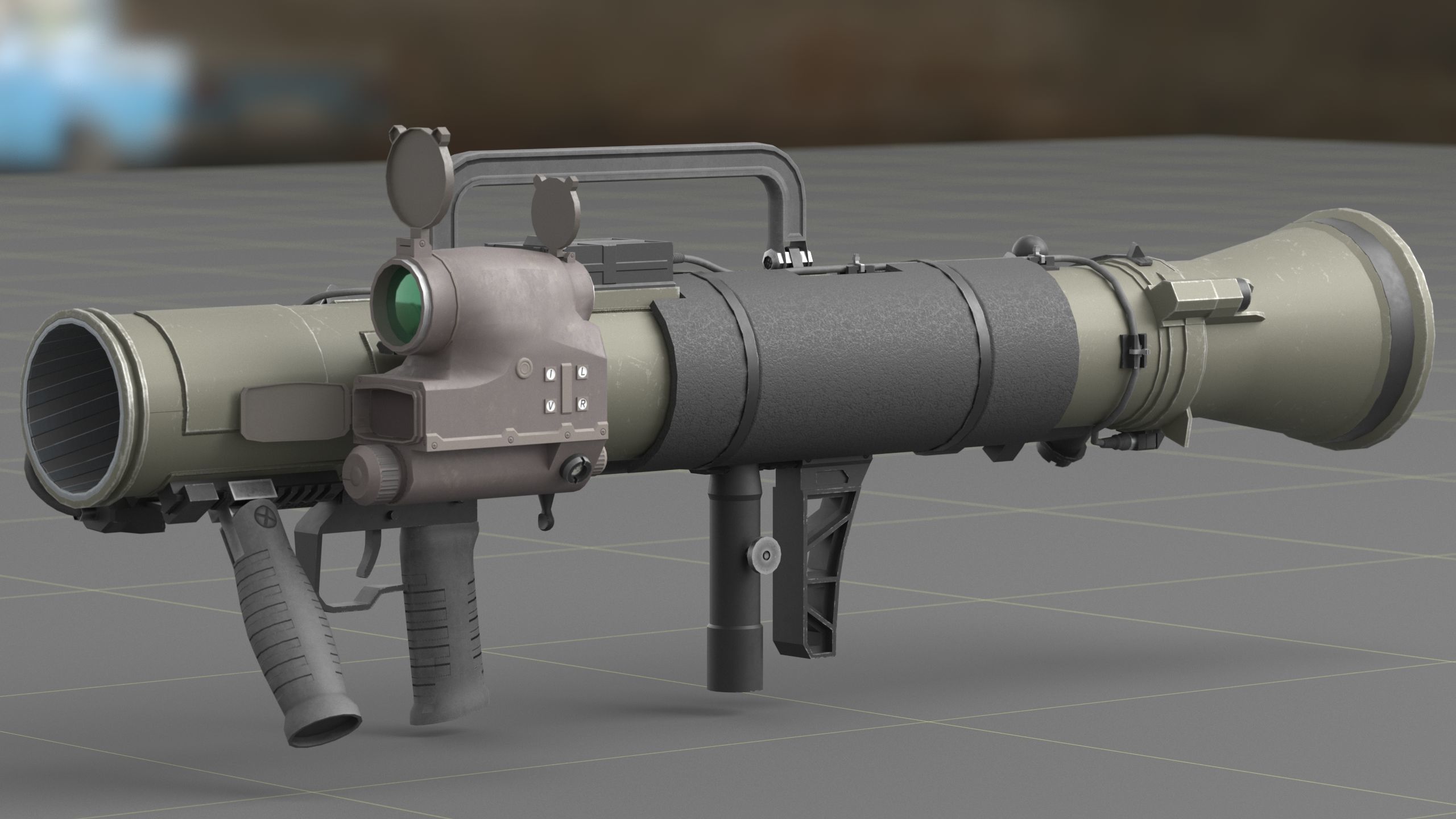 Carl Gustavf- M4 - Recoilless Rifle Low-poly 3D model_30