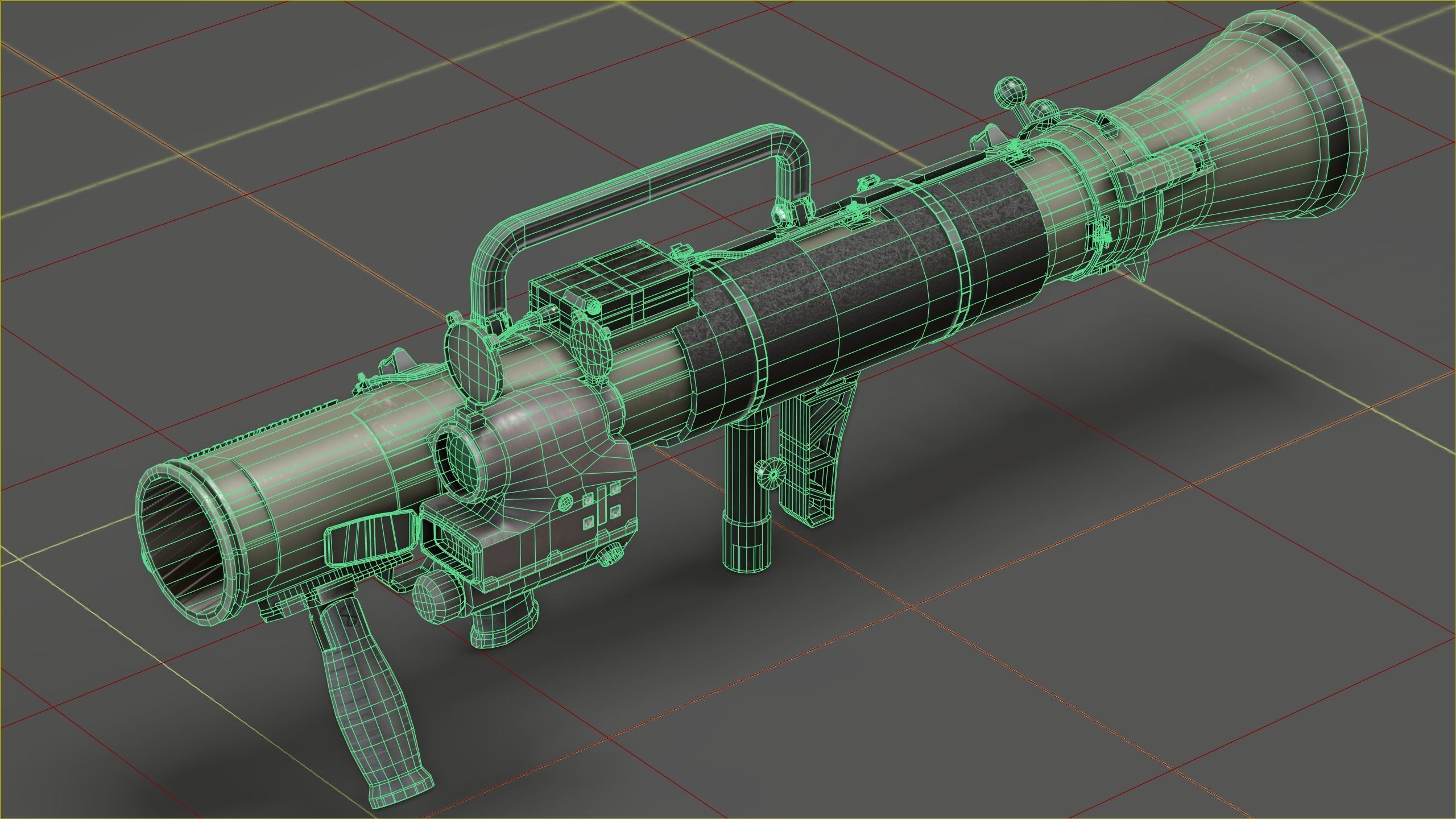 Carl Gustavf- M4 - Recoilless Rifle Low-poly 3D model_3