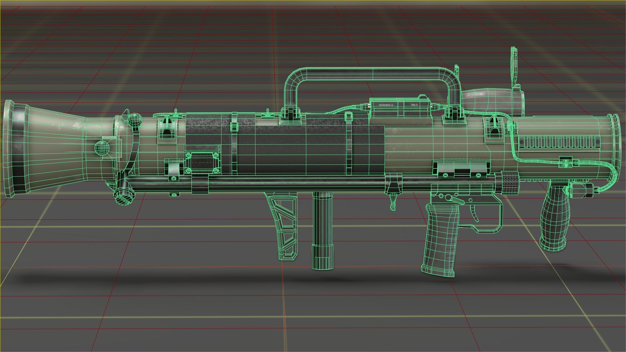 Carl Gustavf- M4 - Recoilless Rifle Low-poly 3D model_15