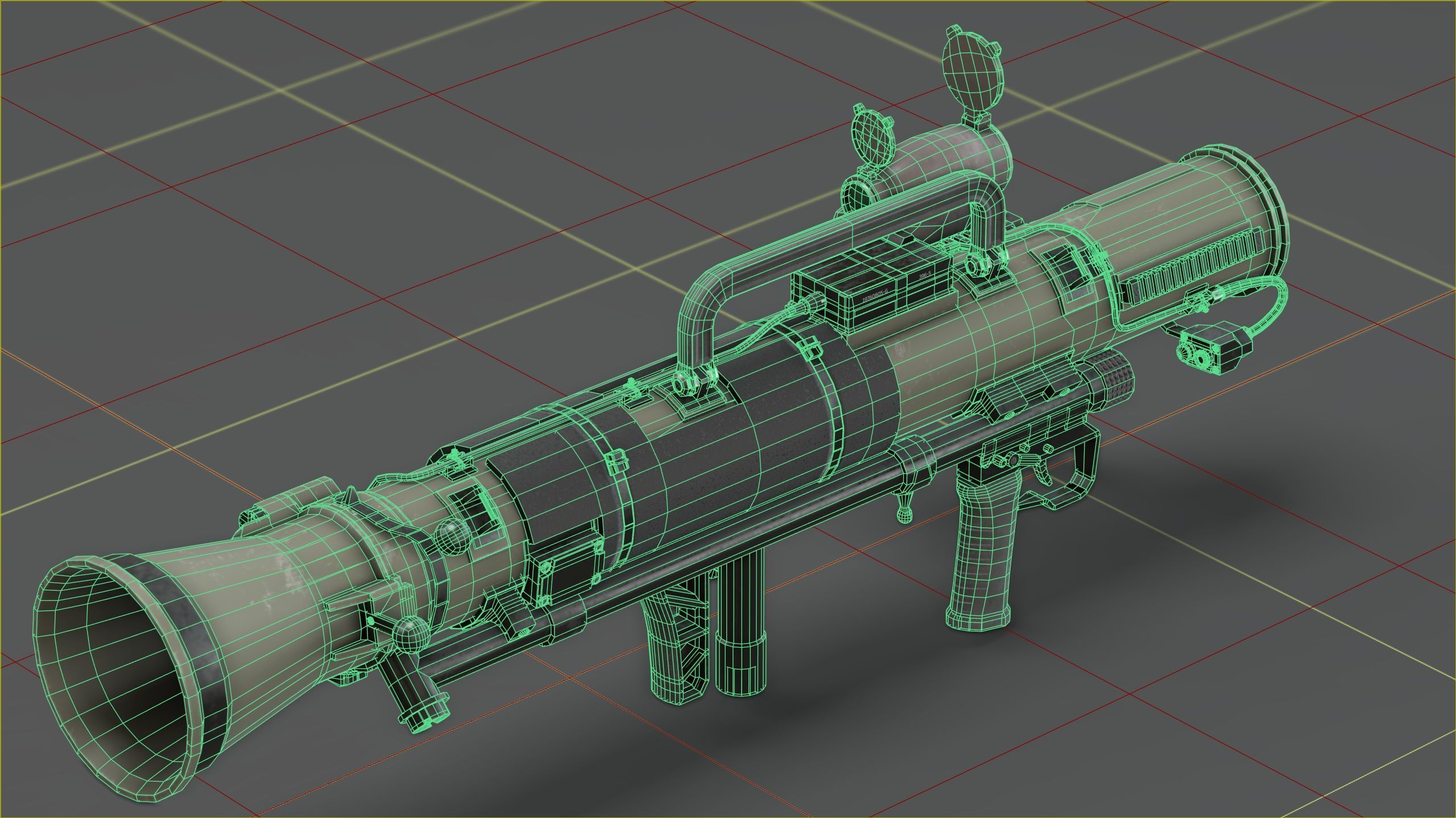 Carl Gustavf- M4 - Recoilless Rifle Low-poly 3D model_7