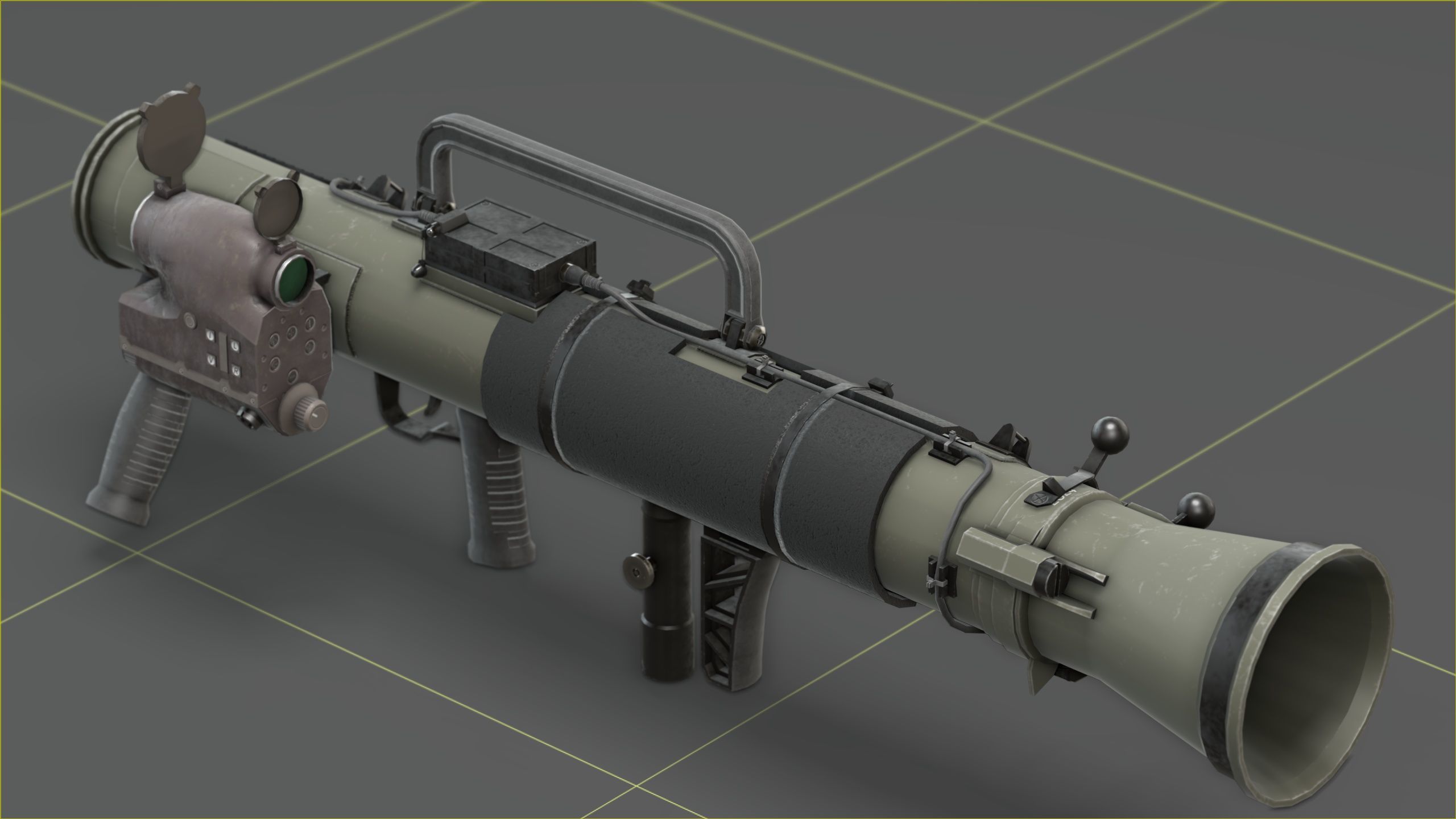 Carl Gustavf- M4 - Recoilless Rifle Low-poly 3D model_4