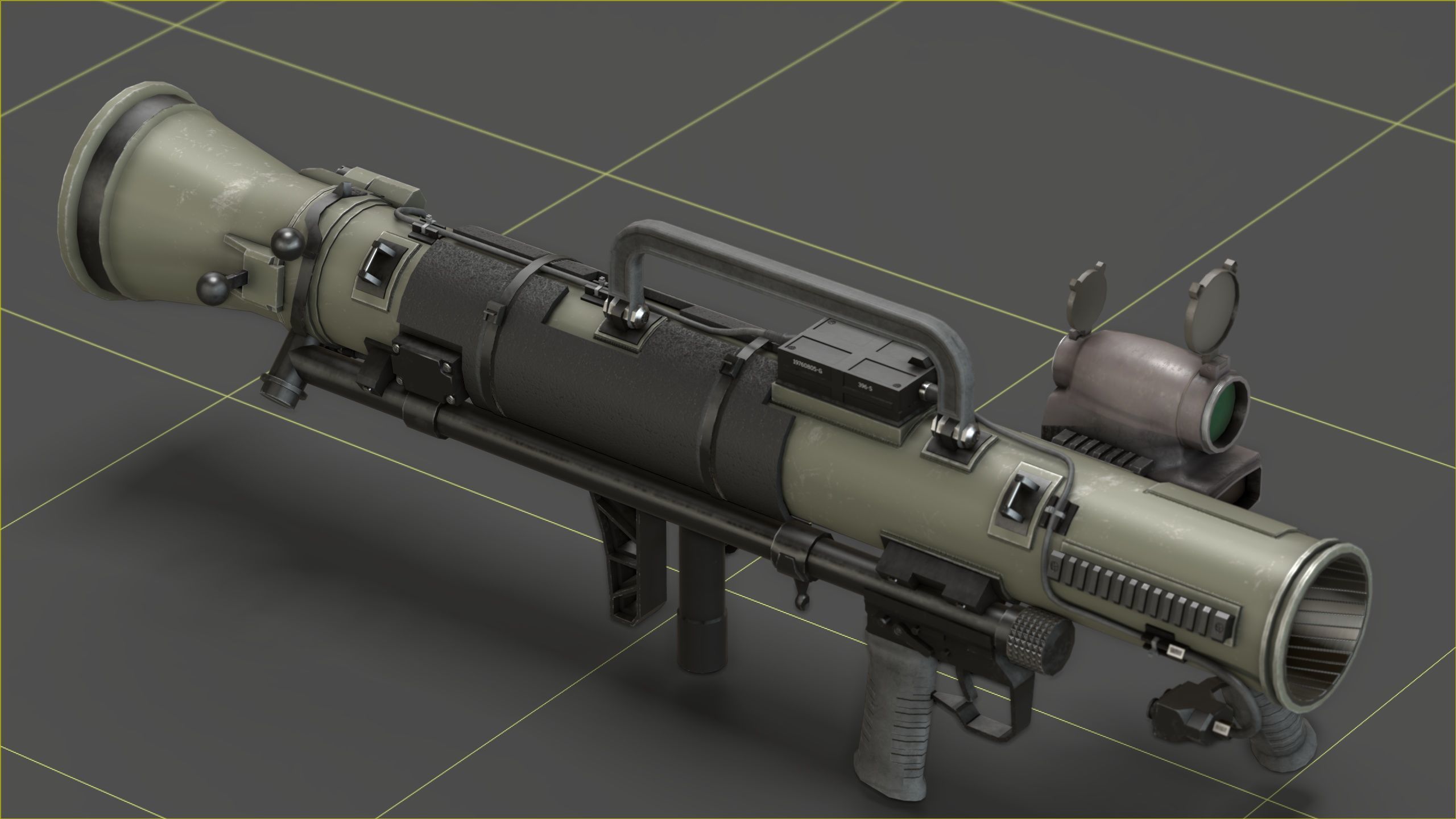 Carl Gustavf- M4 - Recoilless Rifle Low-poly 3D model_8