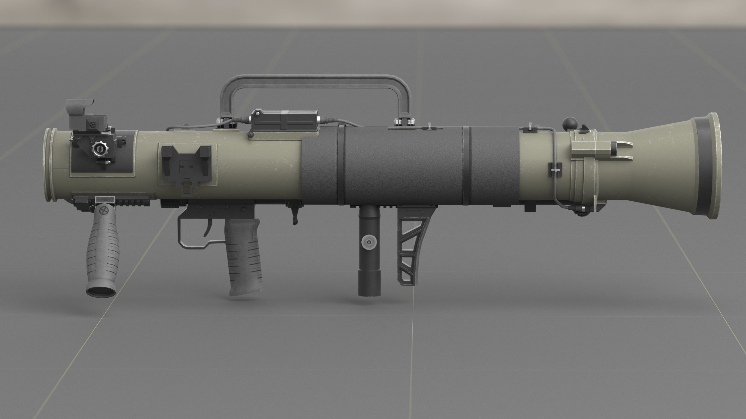 Carl Gustavf- M4 - Recoilless Rifle Low-poly 3D model_35