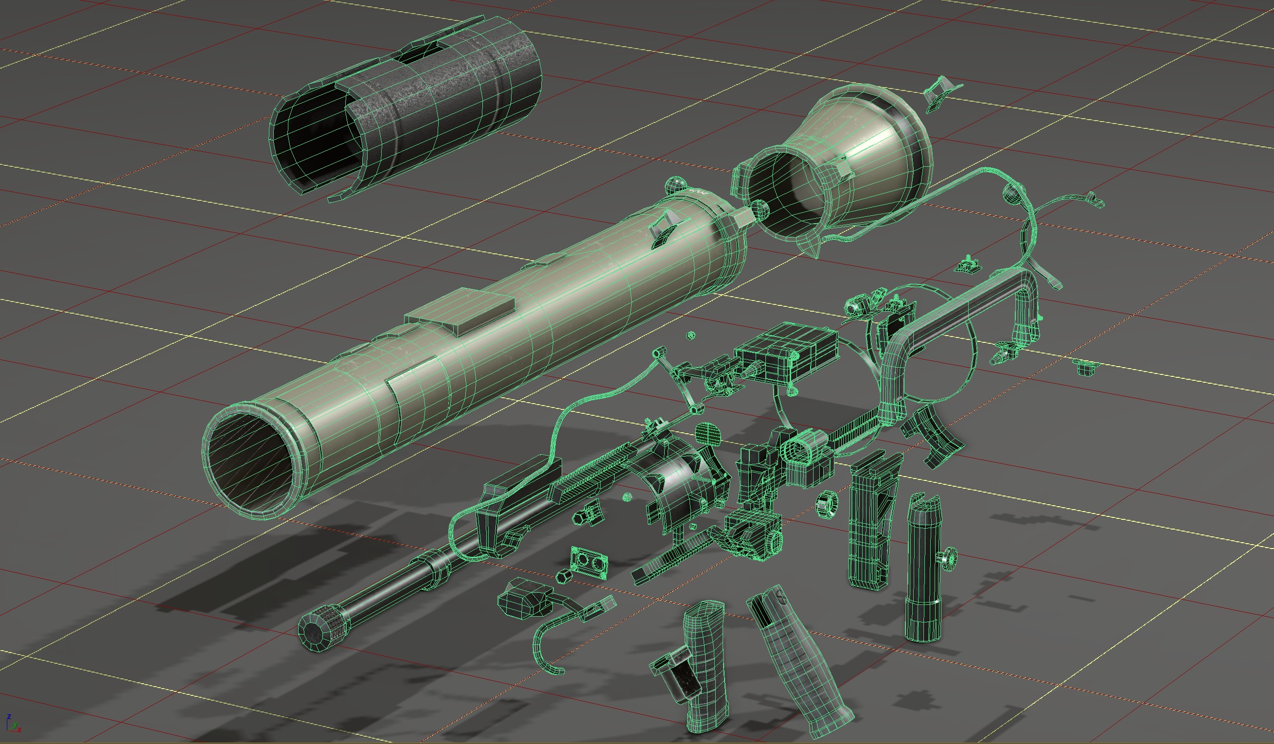 Carl Gustavf- M4 - Recoilless Rifle Low-poly 3D model_38