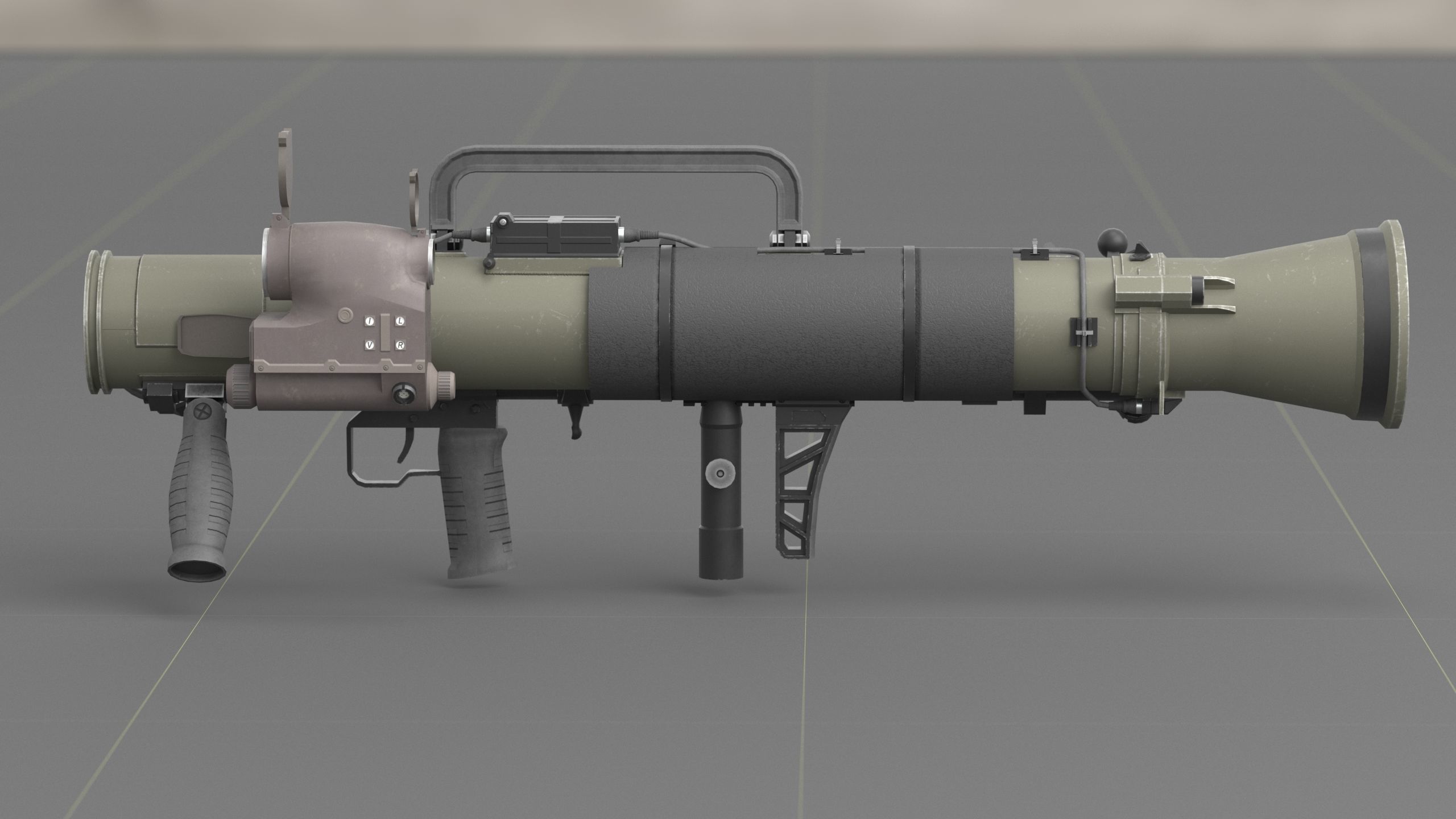 Carl Gustavf- M4 - Recoilless Rifle Low-poly 3D model_36