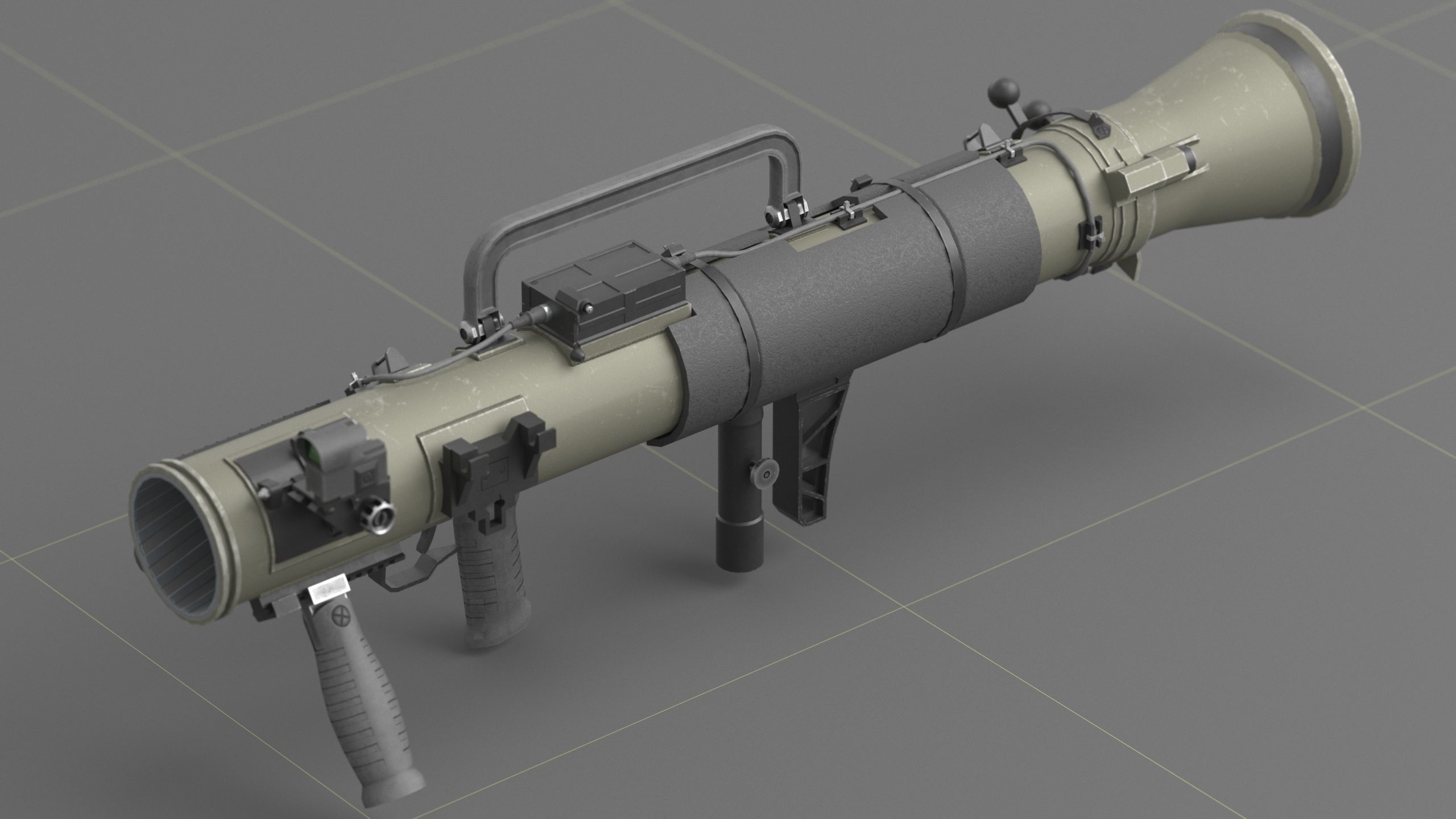 Carl Gustavf- M4 - Recoilless Rifle Low-poly 3D model_18