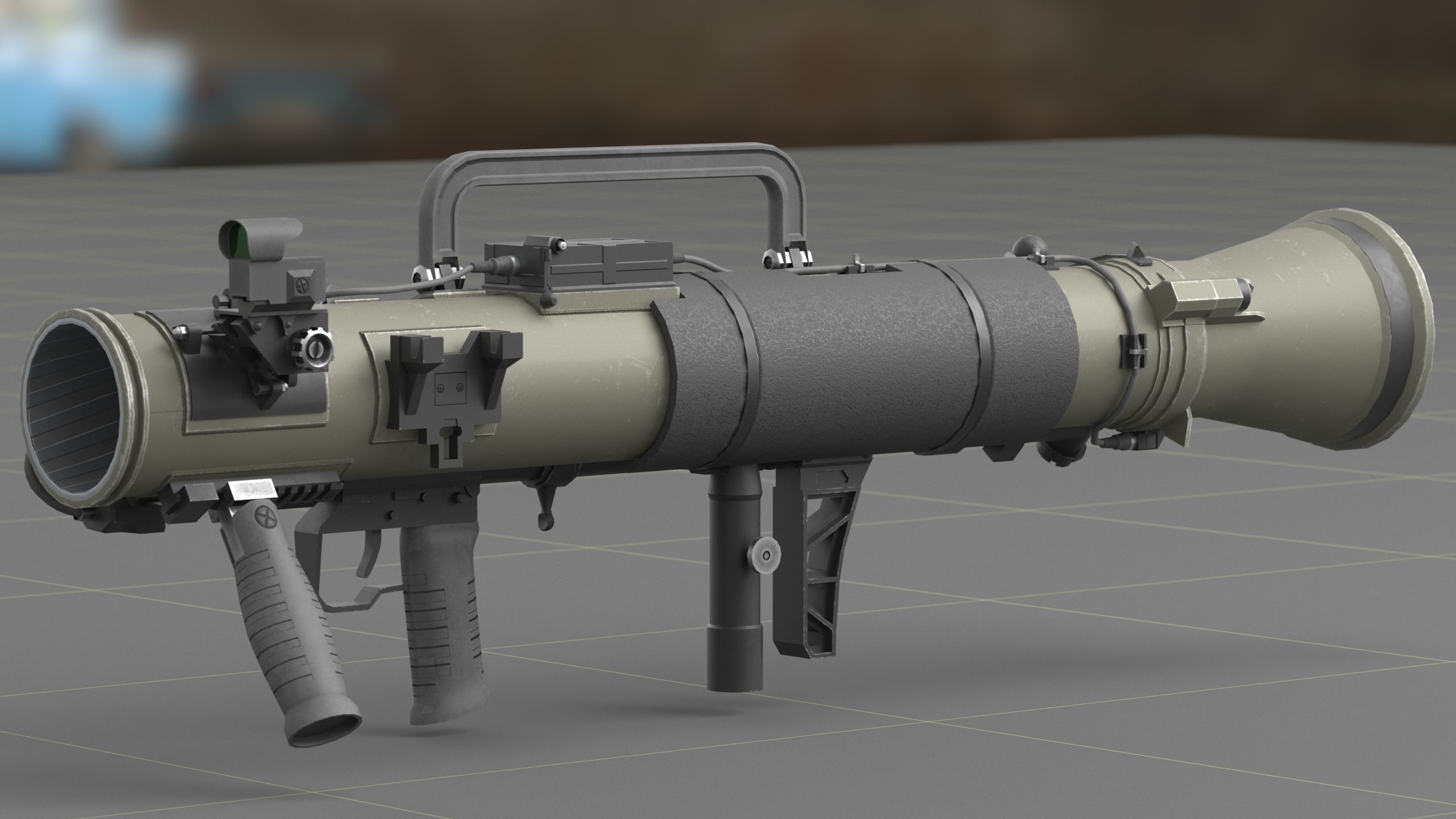 Carl Gustavf- M4 - Recoilless Rifle Low-poly 3D model_29
