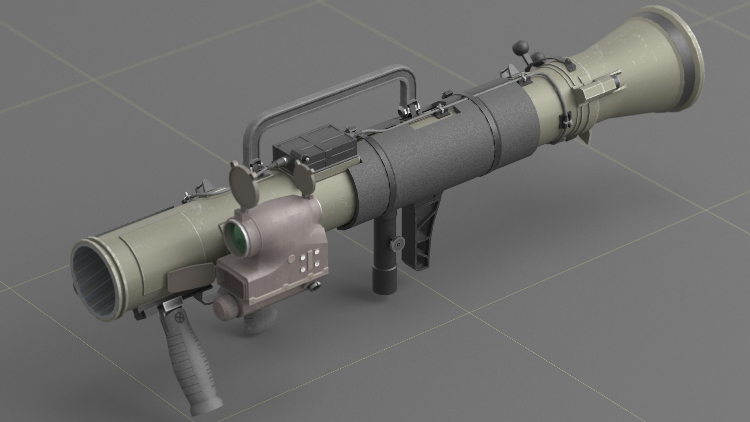 Carl Gustavf- M4 - Recoilless Rifle Low-poly 3D model_19