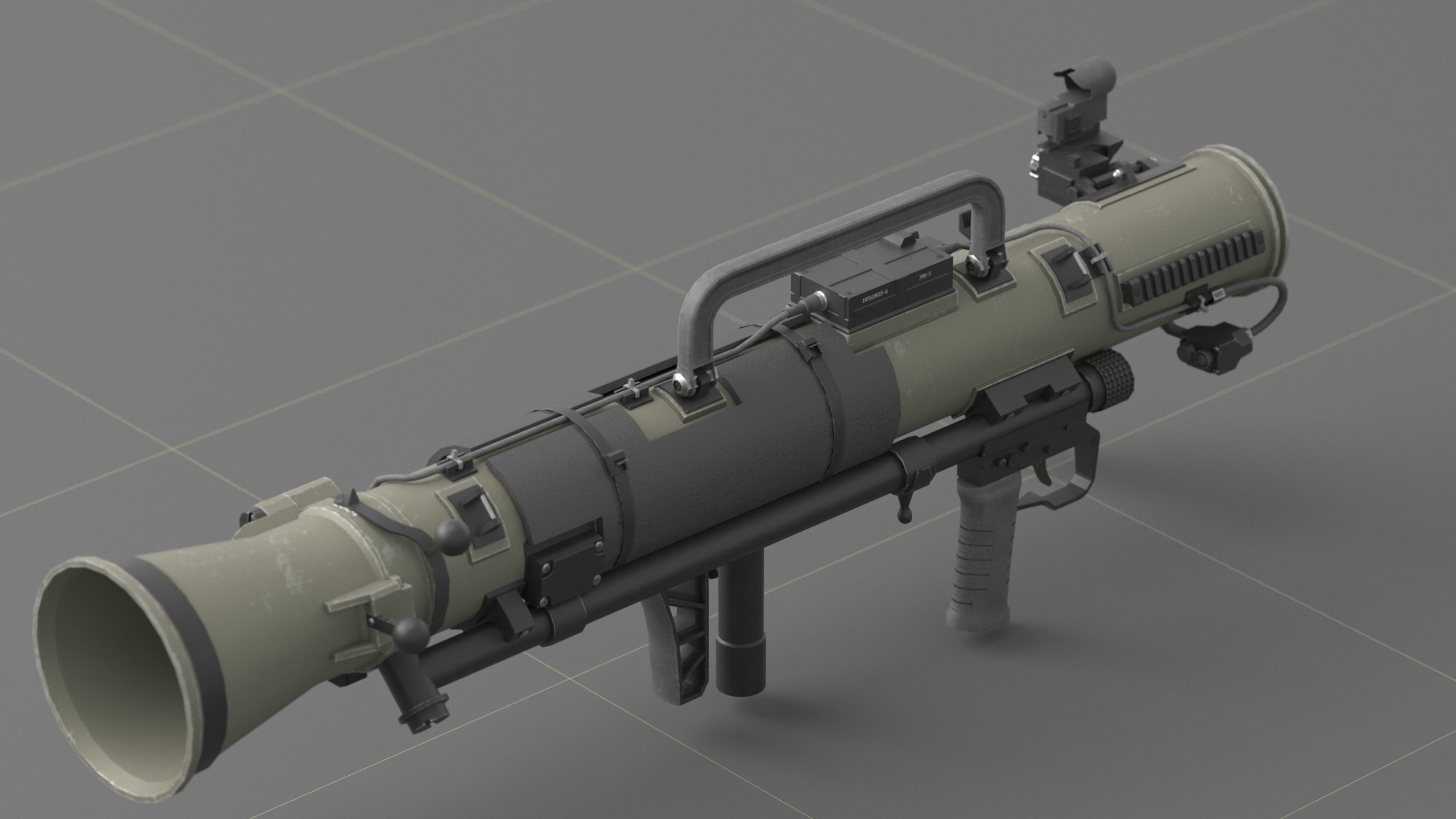 Carl Gustavf- M4 - Recoilless Rifle Low-poly 3D model_22