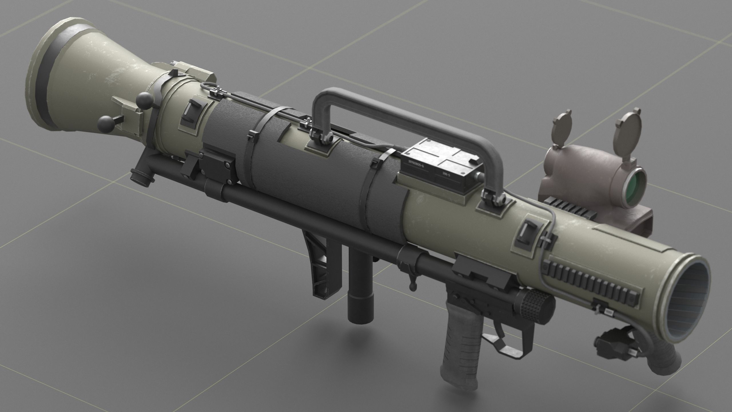 Carl Gustavf- M4 - Recoilless Rifle Low-poly 3D model_26