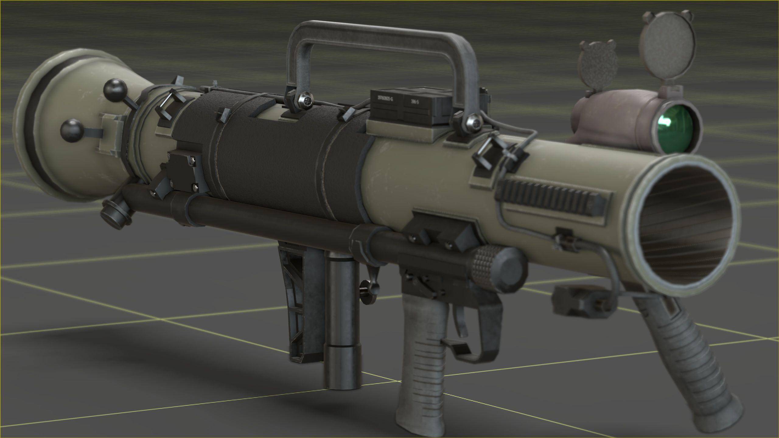 Carl Gustavf- M4 - Recoilless Rifle Low-poly 3D model_12