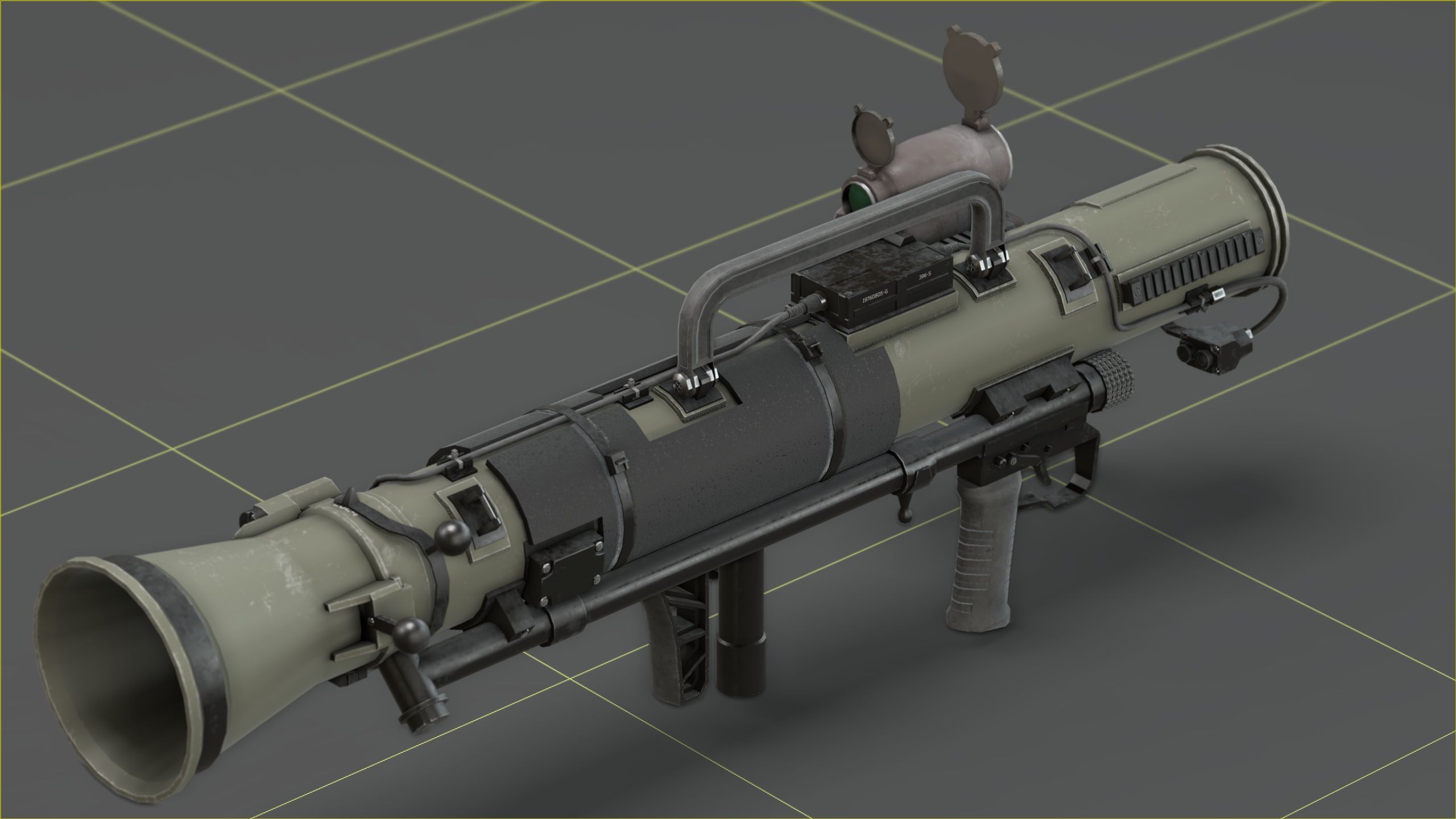 Carl Gustavf- M4 - Recoilless Rifle Low-poly 3D model_6