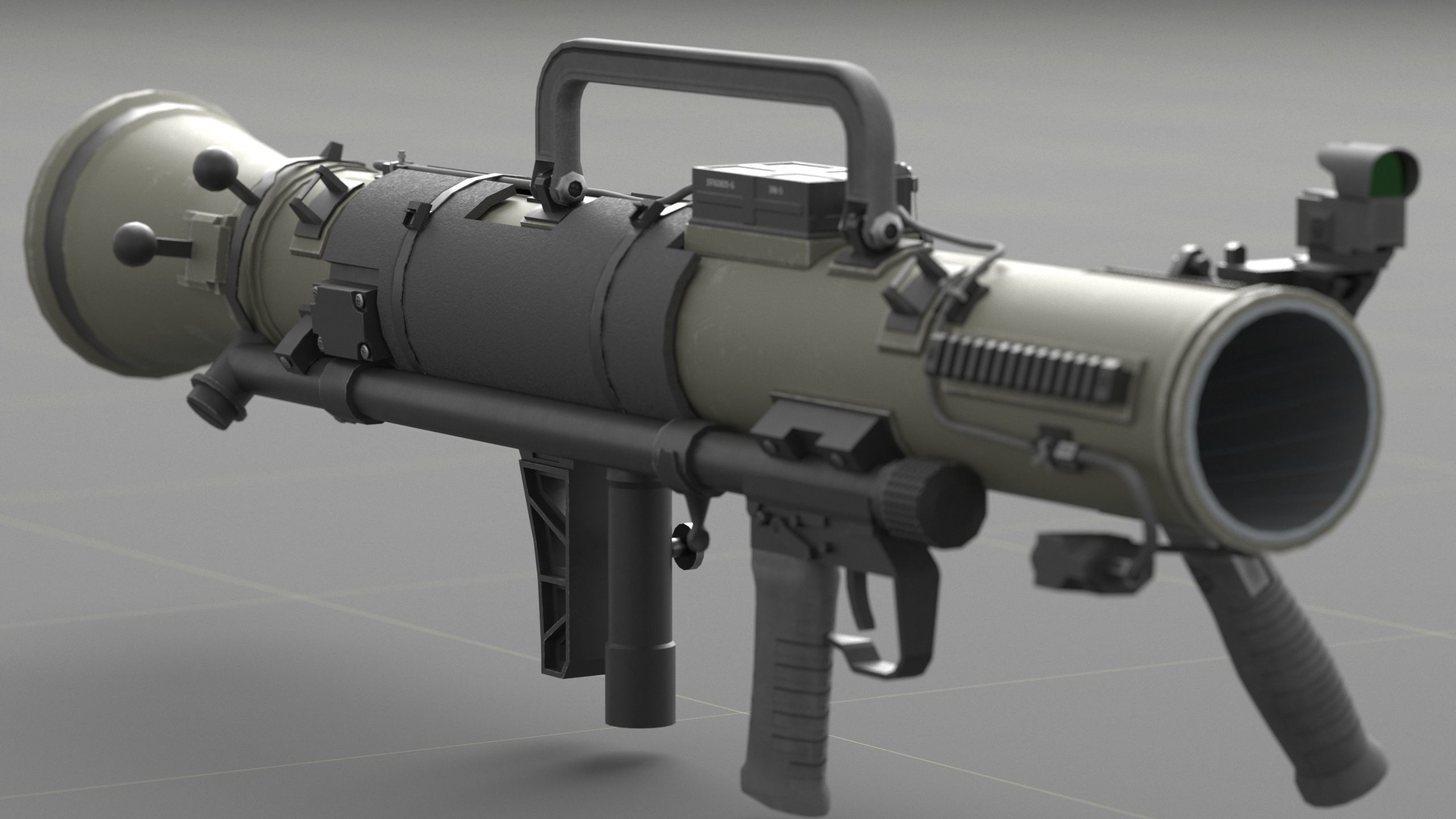 Carl Gustavf- M4 - Recoilless Rifle Low-poly 3D model_31