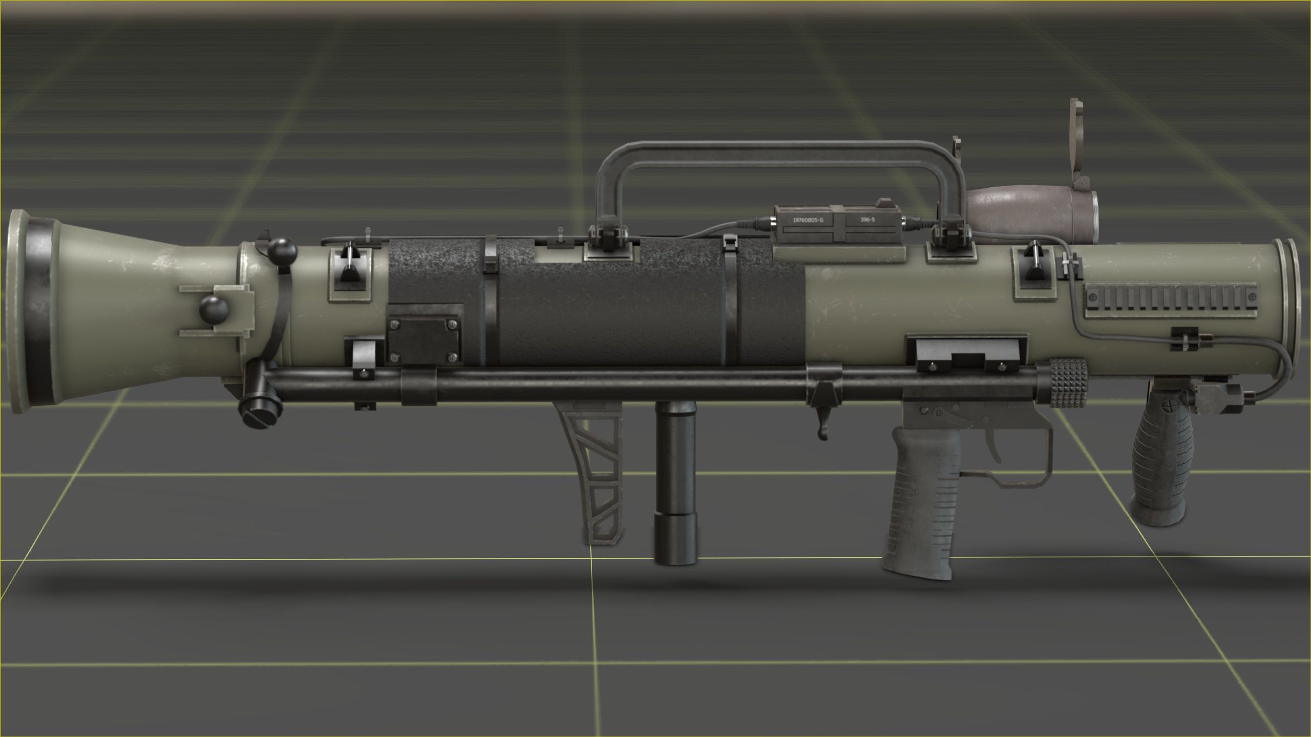 Carl Gustavf- M4 - Recoilless Rifle Low-poly 3D model_14