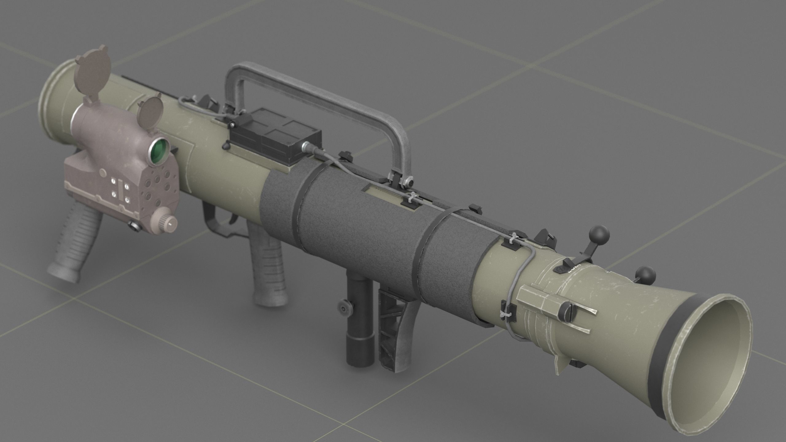 Carl Gustavf- M4 - Recoilless Rifle Low-poly 3D model_21