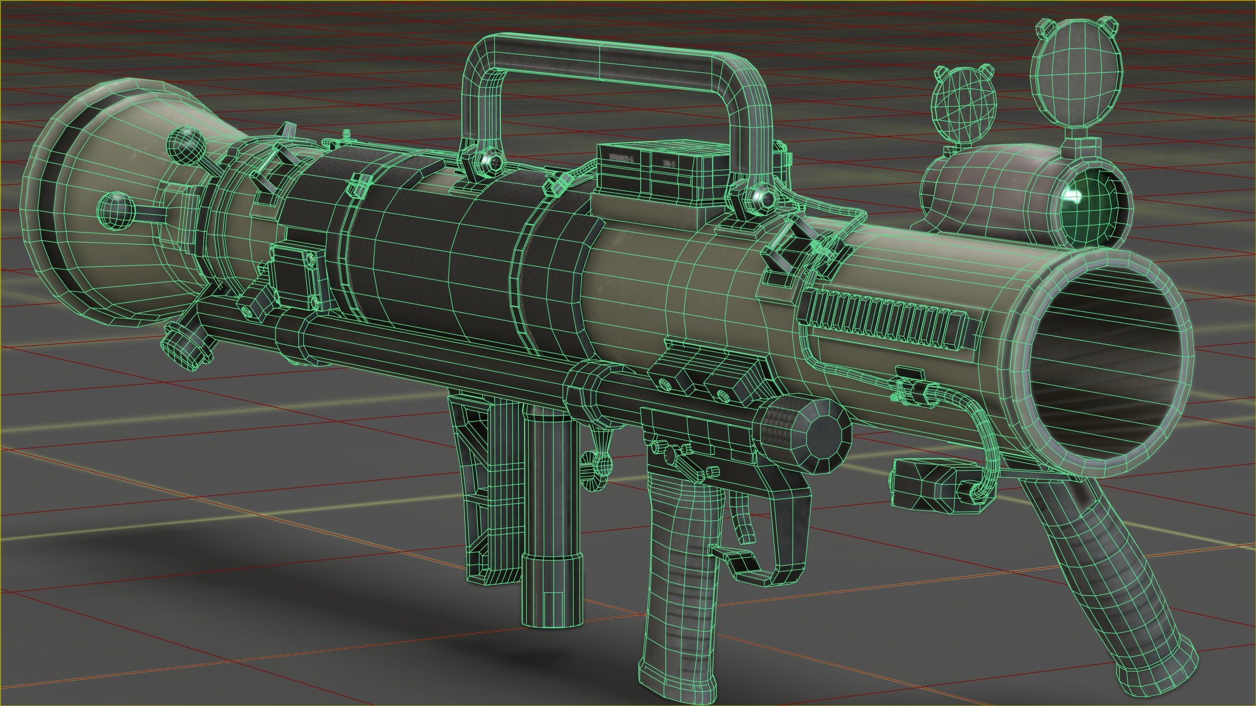 Carl Gustavf- M4 - Recoilless Rifle Low-poly 3D model_13